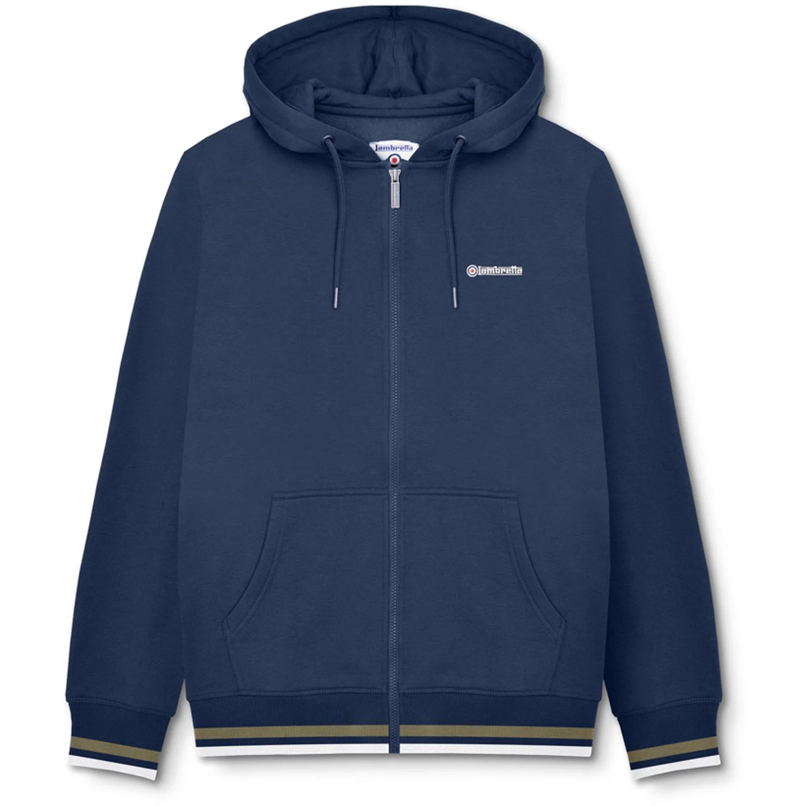 Lambretta Mens Full Zip Twin Tipped Hoodie - Image 5