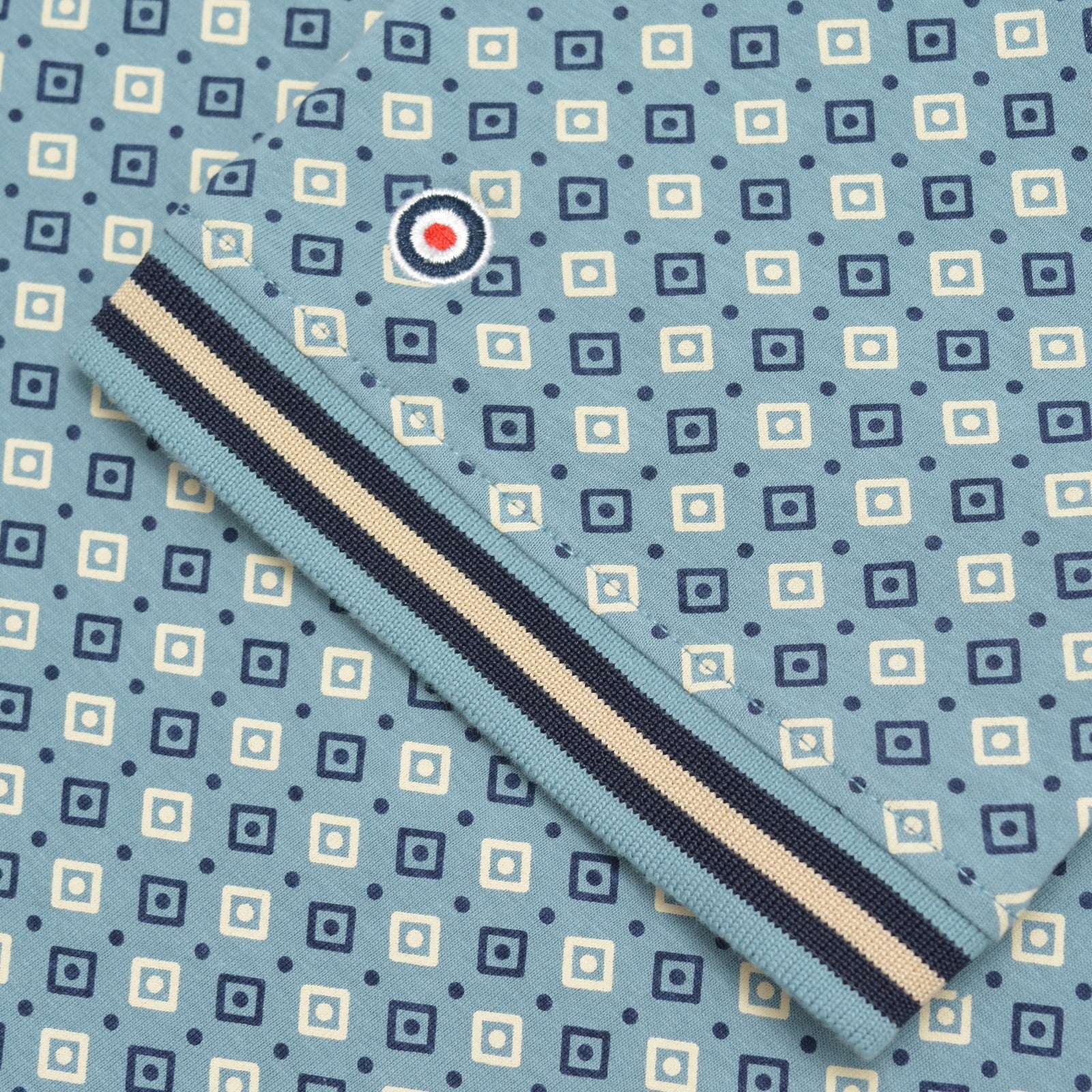 Lambretta Mens Geometric Allover Print Polo Shirt - Image 41