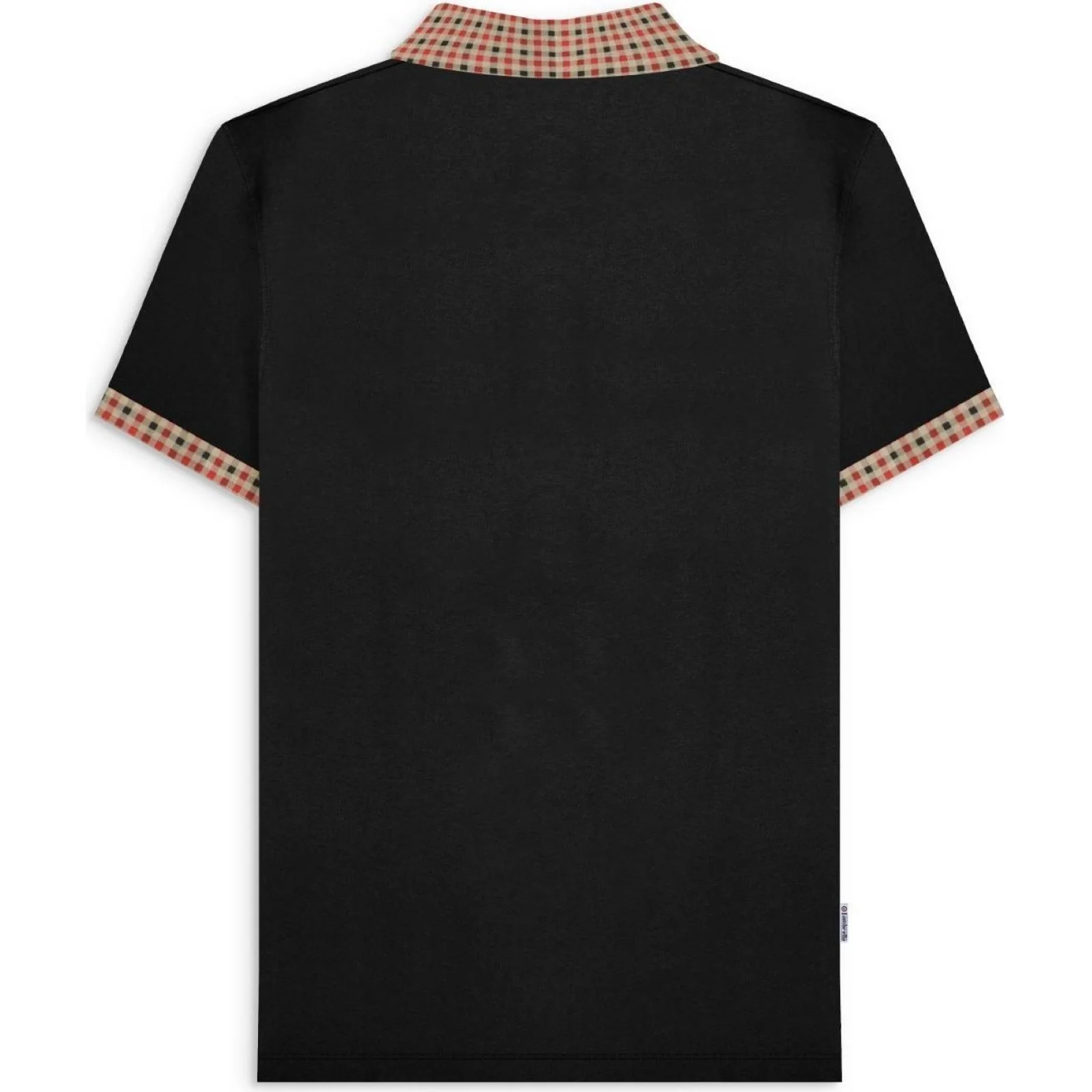 Lambretta Mens Gingham Collar Short Sleeve Polo Shirt - Image 8
