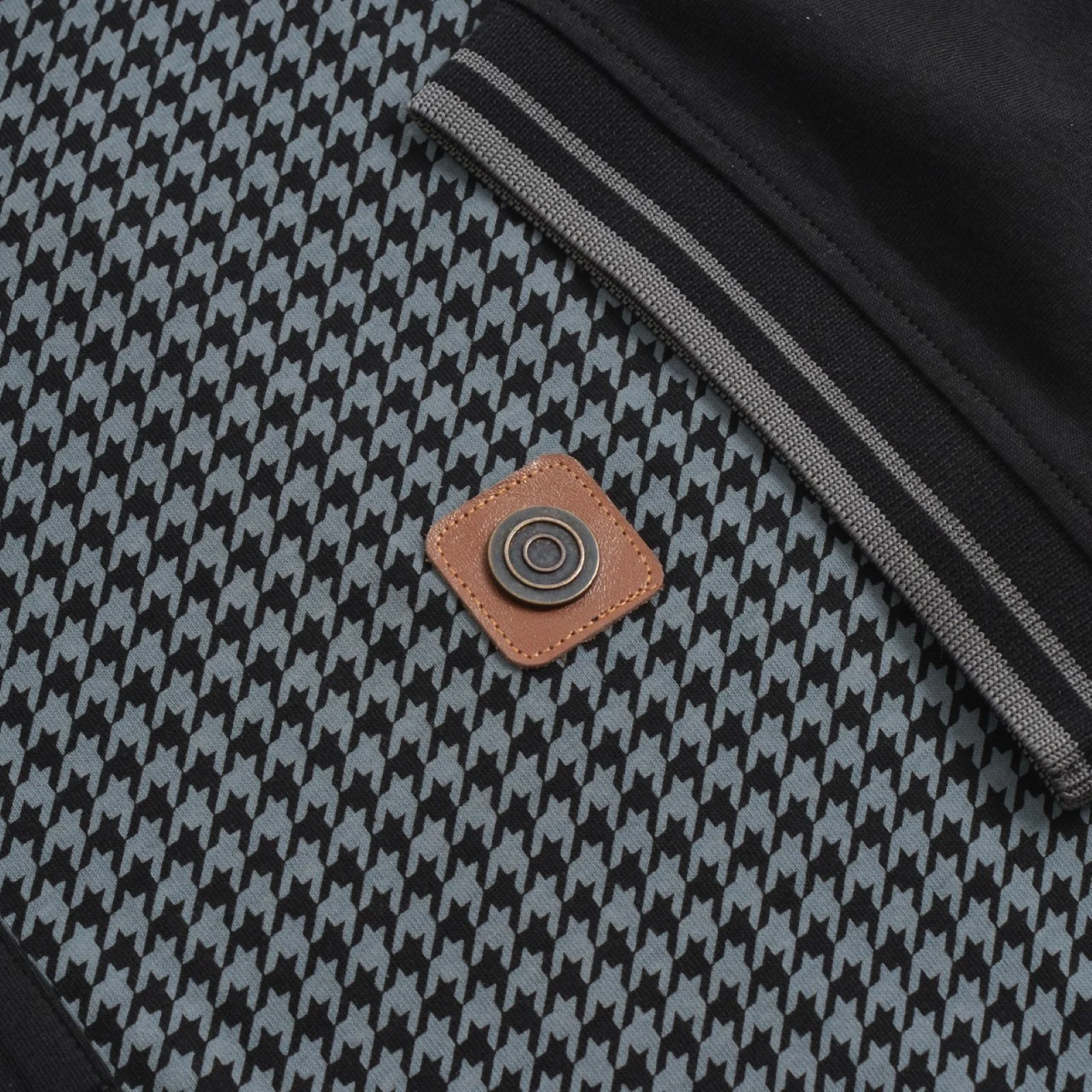 Lambretta Mens Houndstooth Short Sleeve Polo Shirt - Image 28