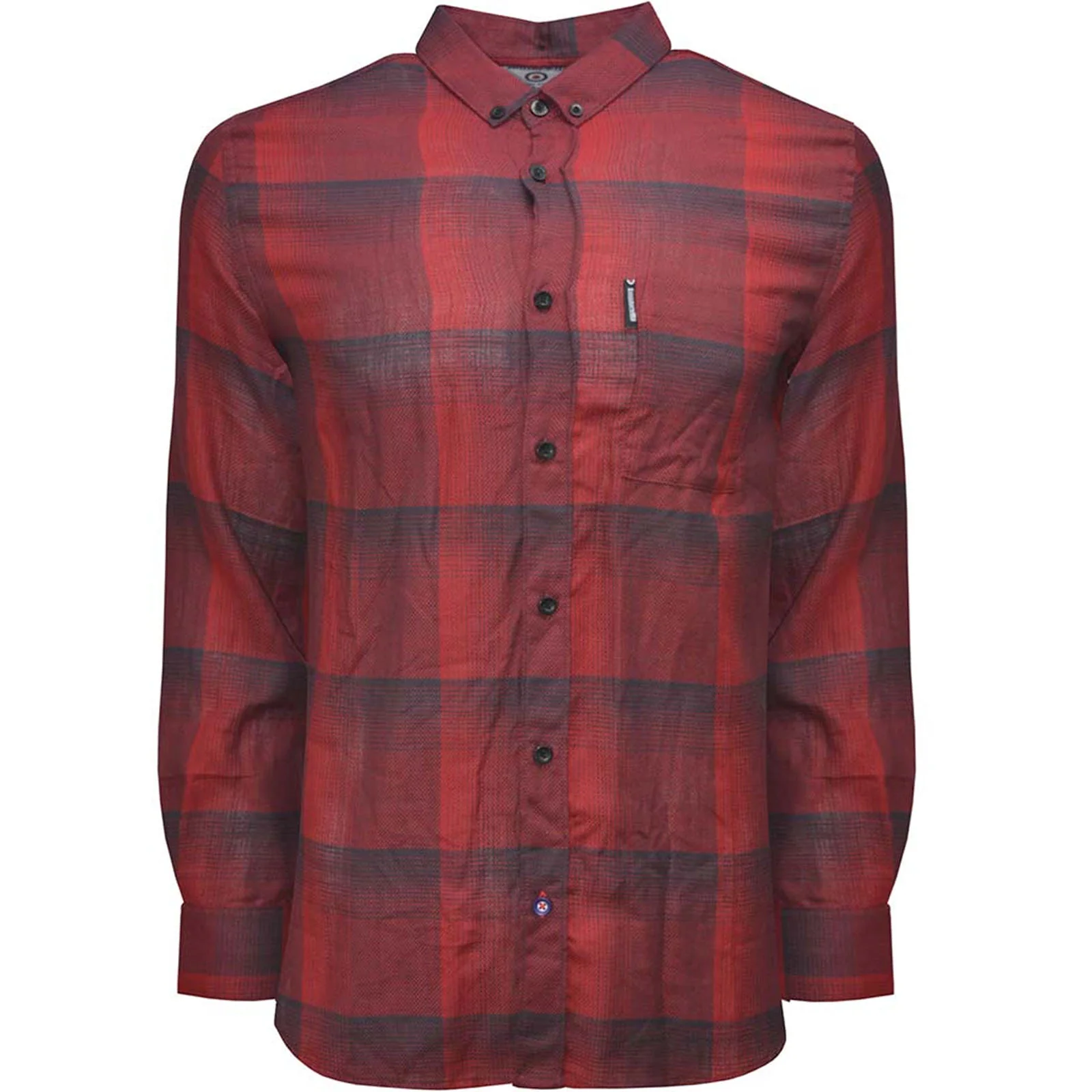 Lambretta Mens Long Sleeve Woven Checked Shirt - Image 3