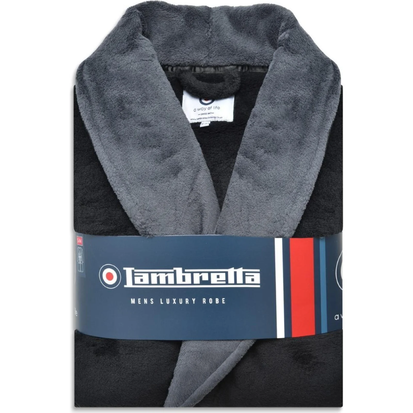 Lambretta Mens Luxury Super Soft Fleece Dressing Gown - Image 8