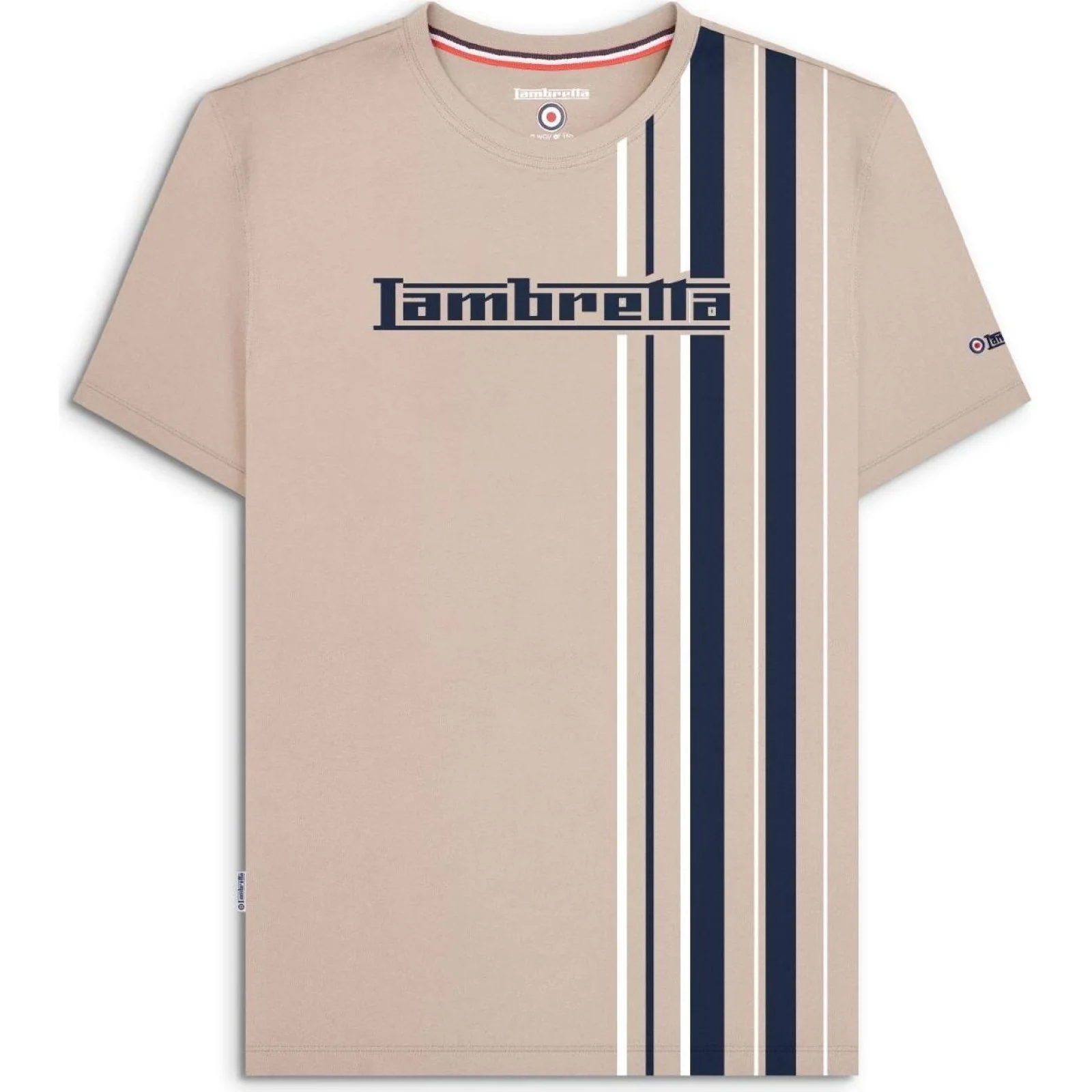 Lambretta Mens Multi Stripe Short Sleeve T-Shirt - Image 13