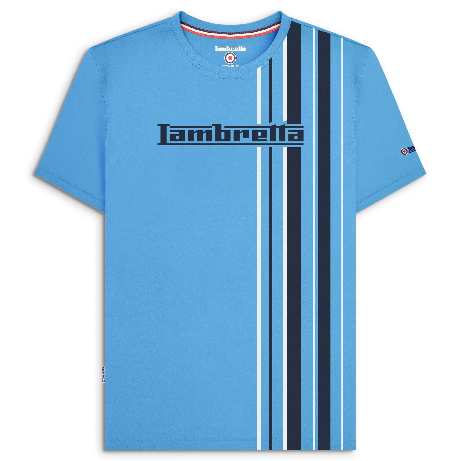 Lambretta Mens Multi Stripe Short Sleeve T-Shirt - Image 14