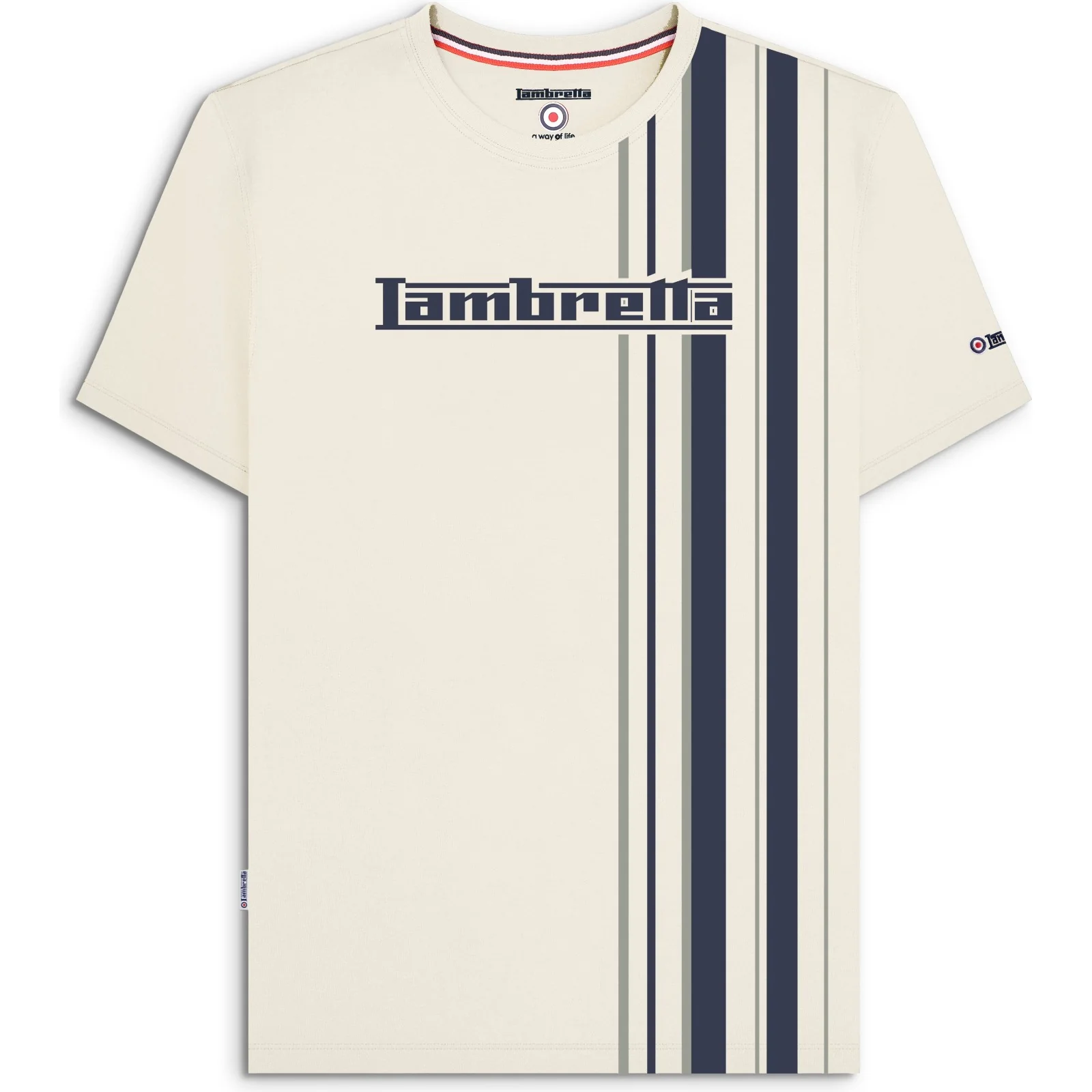 Lambretta Mens Multi Stripe Short Sleeve T-Shirt - Image 18