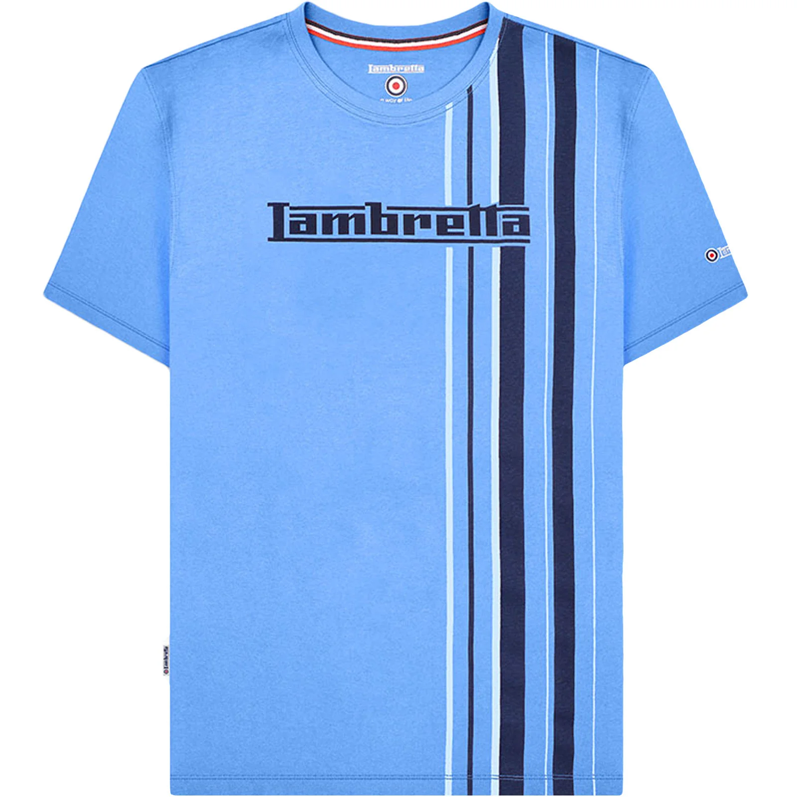 Lambretta Mens Multi Stripe Short Sleeve T-Shirt - Image 3