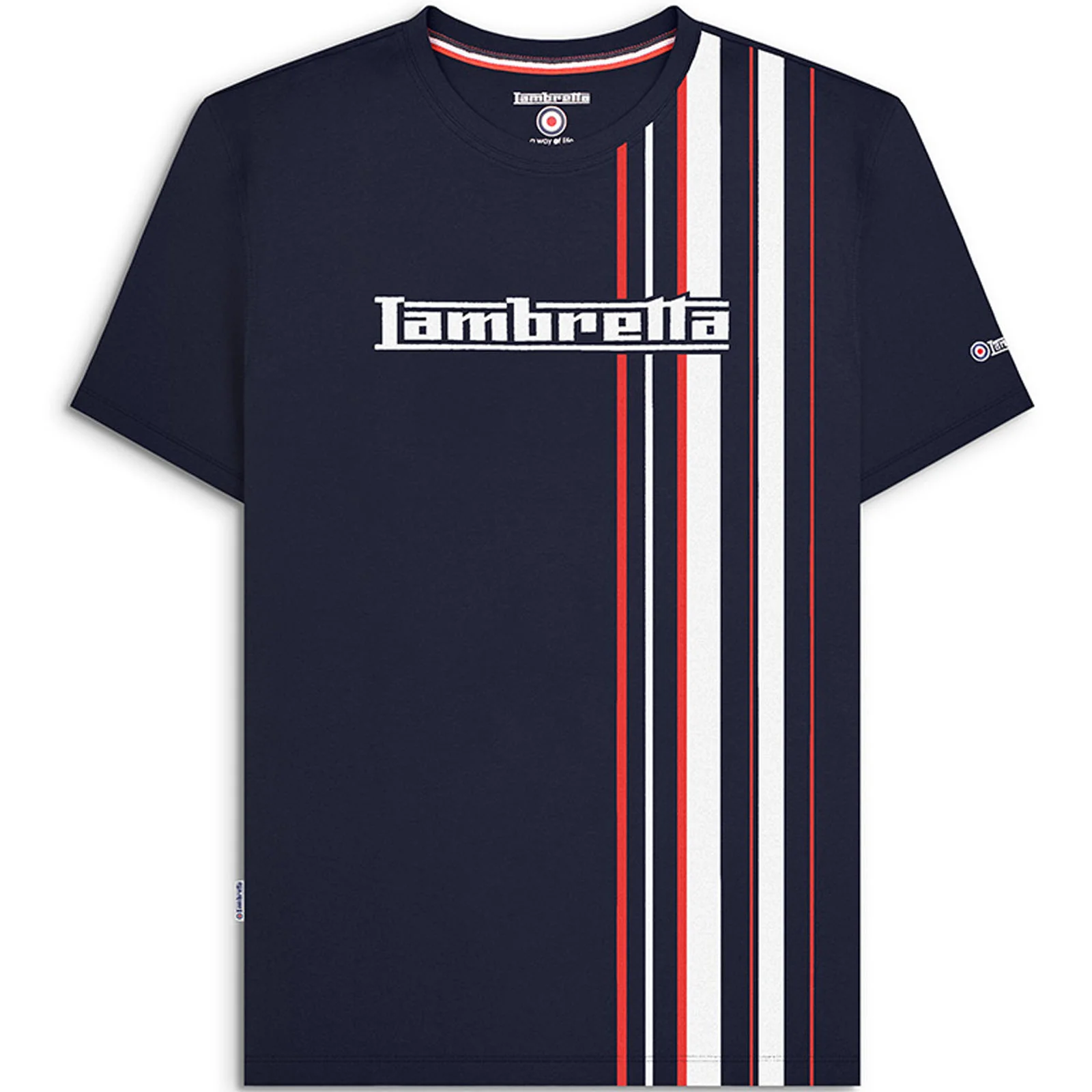 Lambretta Mens Multi Stripe Short Sleeve T-Shirt - Image 6