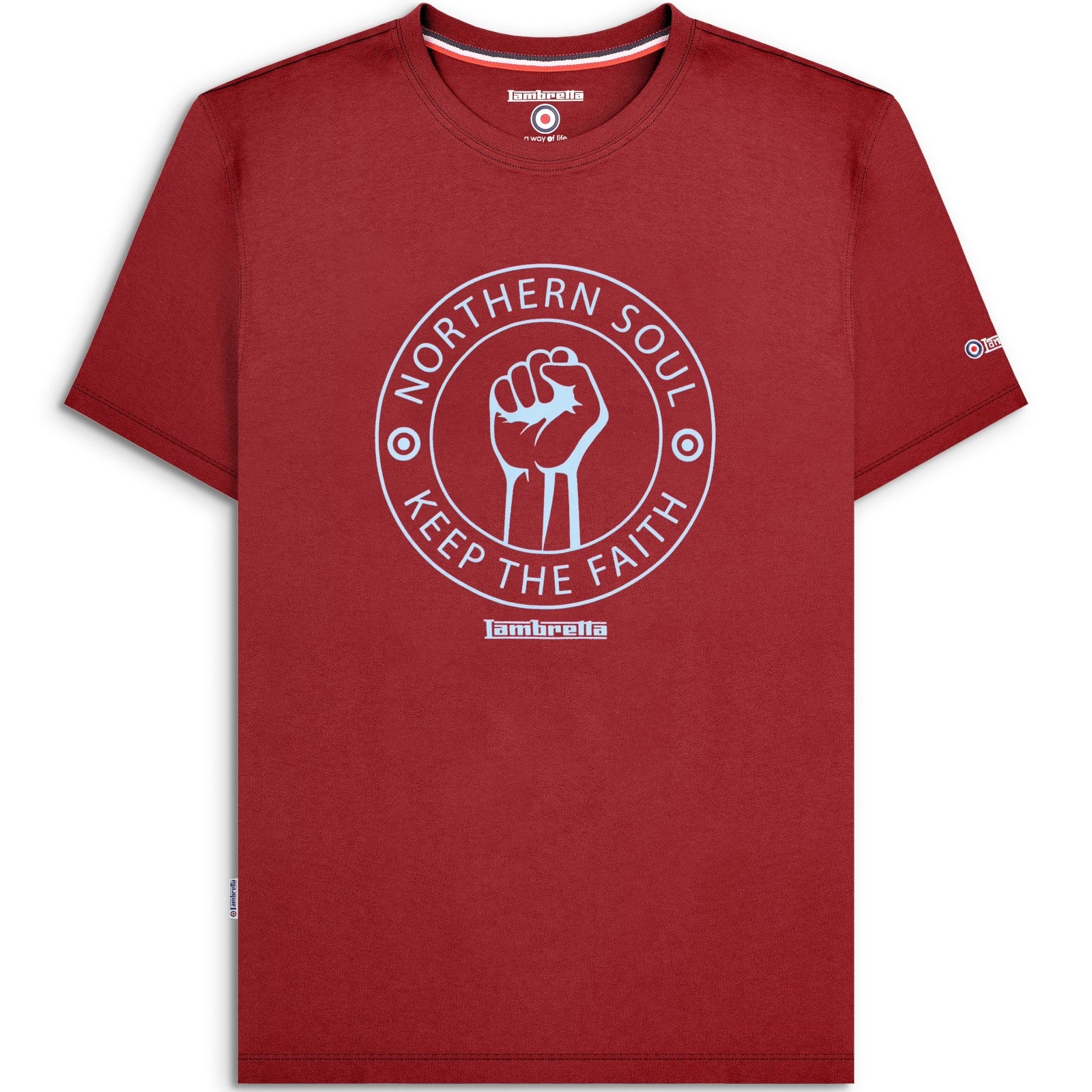 Lambretta Mens Northern Soul Retro T-Shirt Black - Image 6