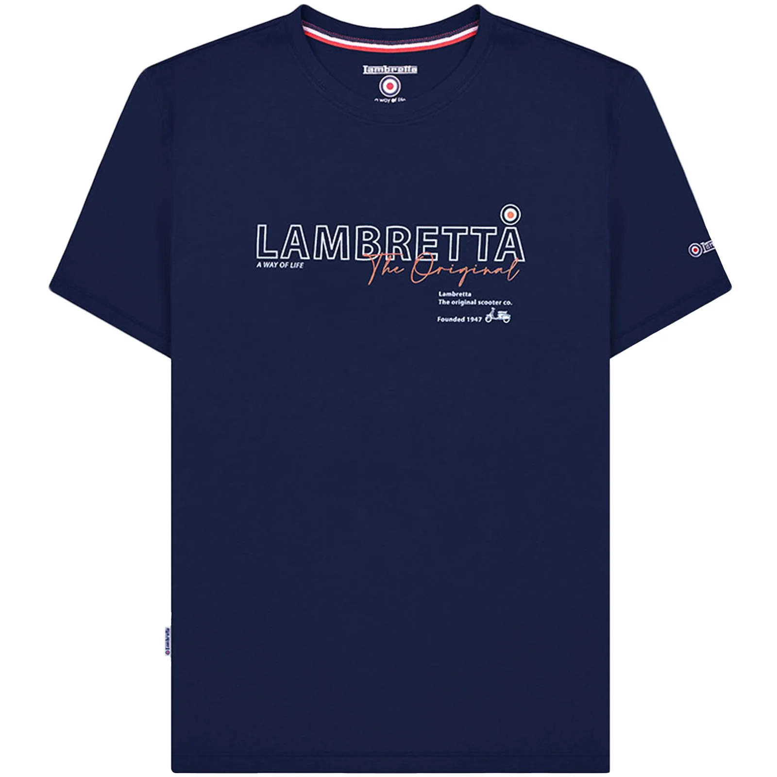 Lambretta Mens Original Logo Crew Neck T-Shirt - Image 2