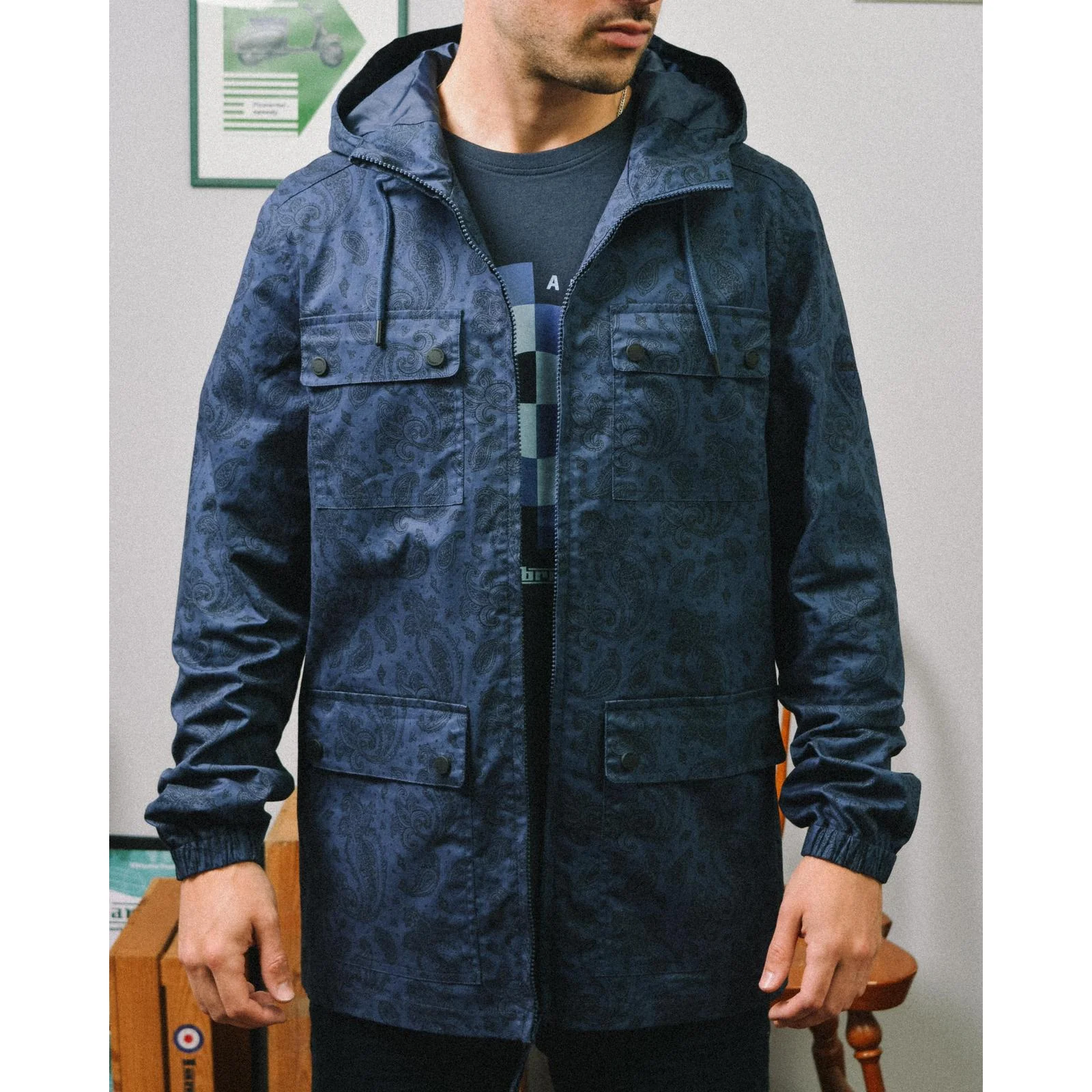 Lambretta Mens Paisley Field Jacket - Image 2