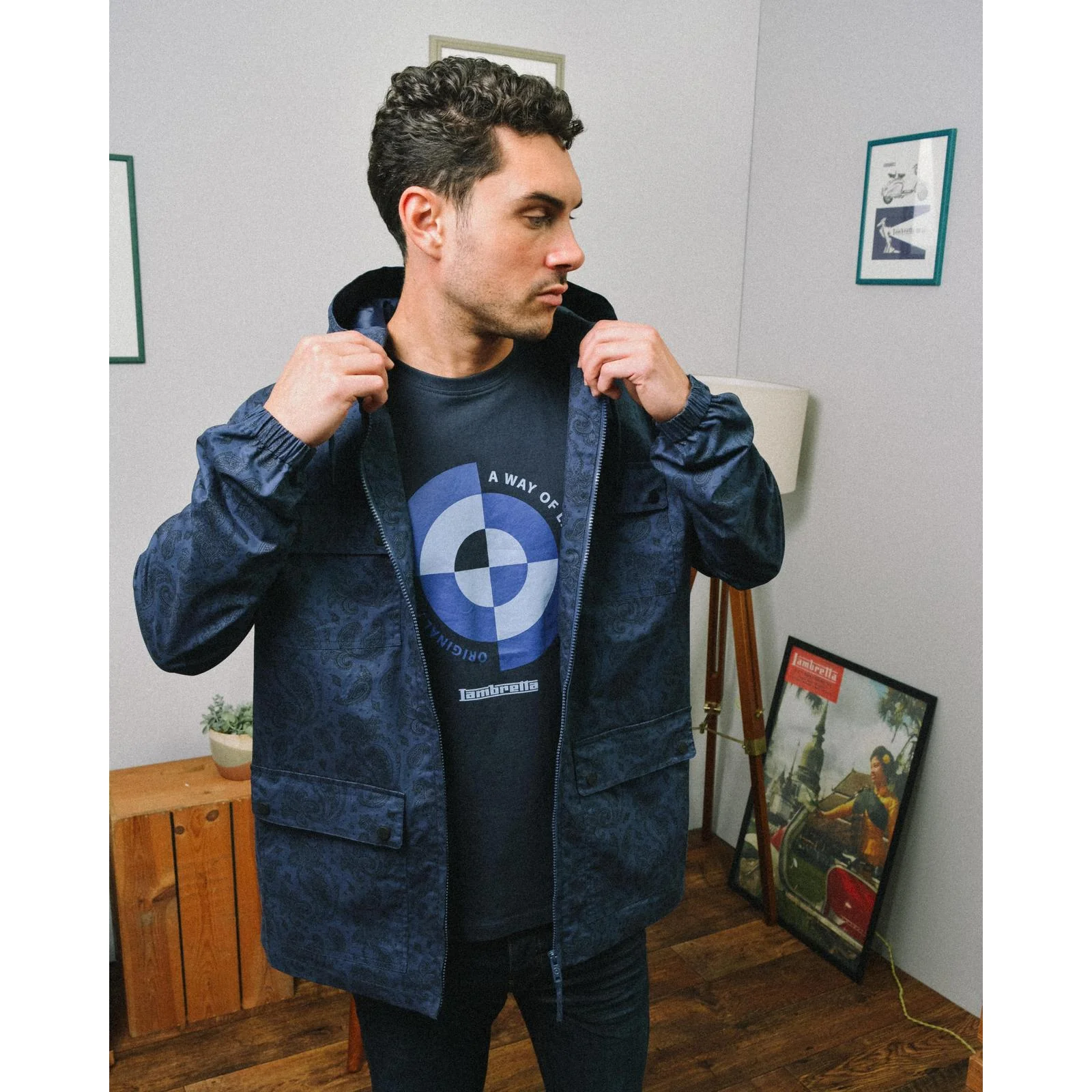 Lambretta Mens Paisley Field Jacket - Image 5