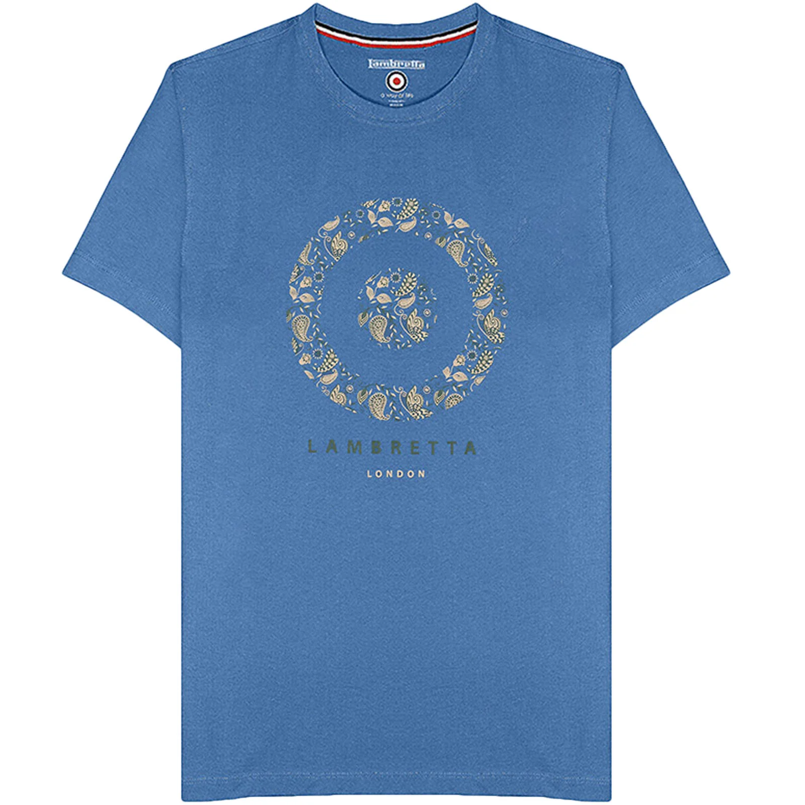 Lambretta Mens Paisley Target Cotton Short Sleeve T-Shirt - Image 6