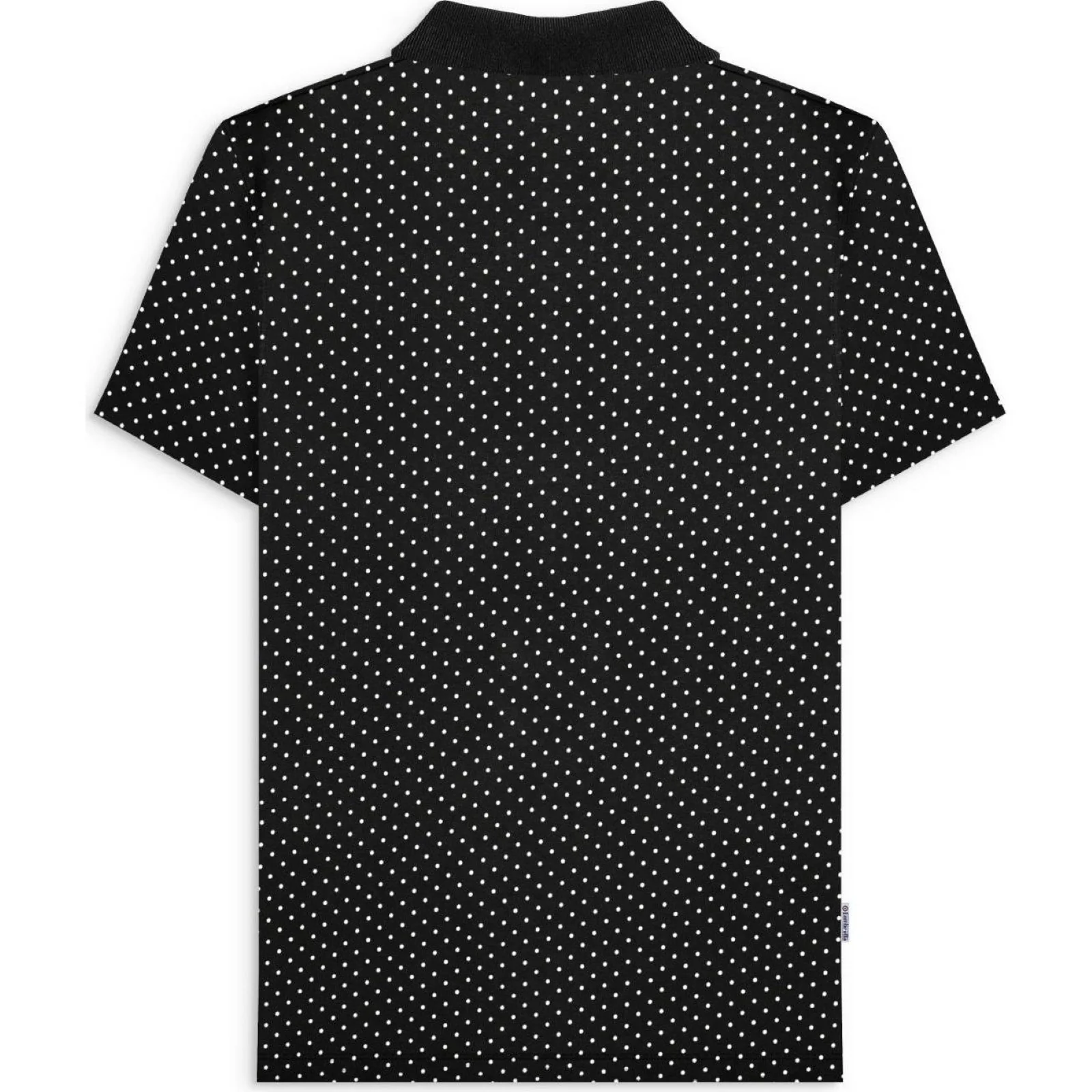Lambretta Mens Polkadot Retro Short Sleeve Polo Shirt - Navy - Image 7