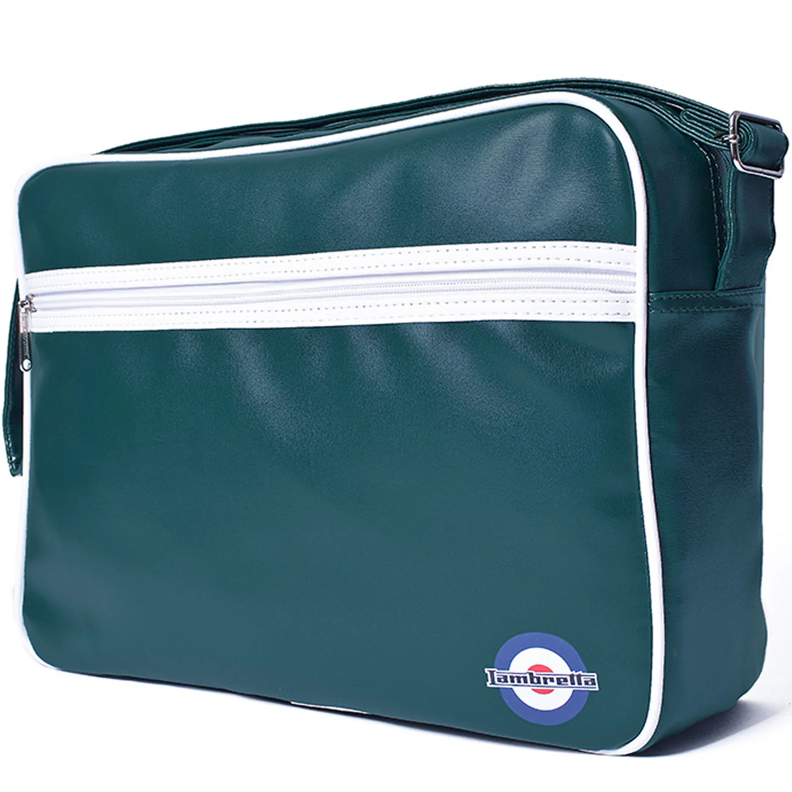 Lambretta Mens Retro Flight Faux Leather Satchel Bag - Image 5