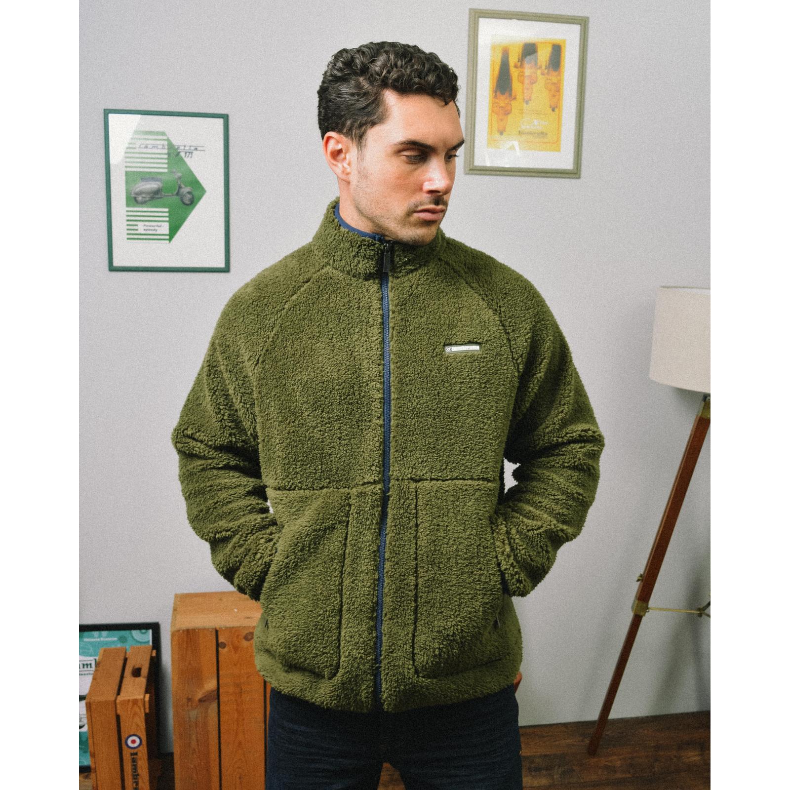 Lambretta Mens Sherpa Full Zip Fleece Jacket - Image 6