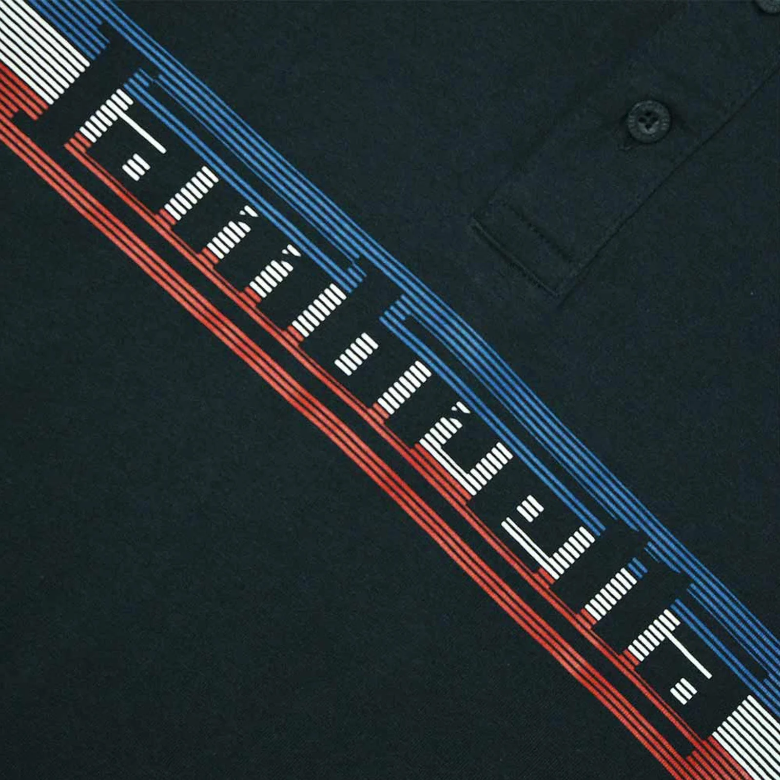 Lambretta Mens Stripe Logo Polo Shirt Top - Image 5