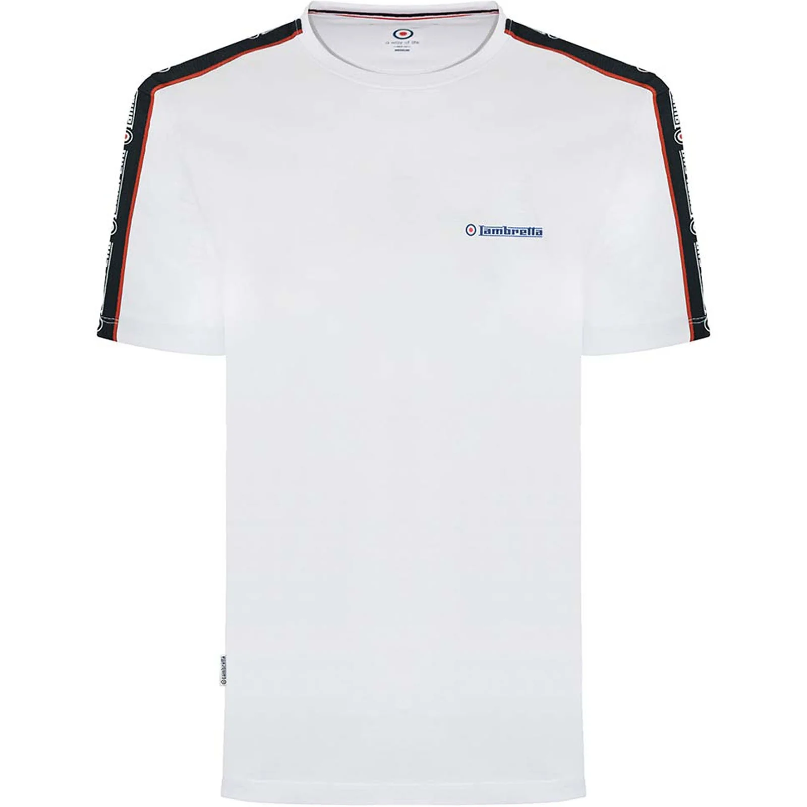 Lambretta Mens Taped Sleeve Cotton T-Shirt - Image 4