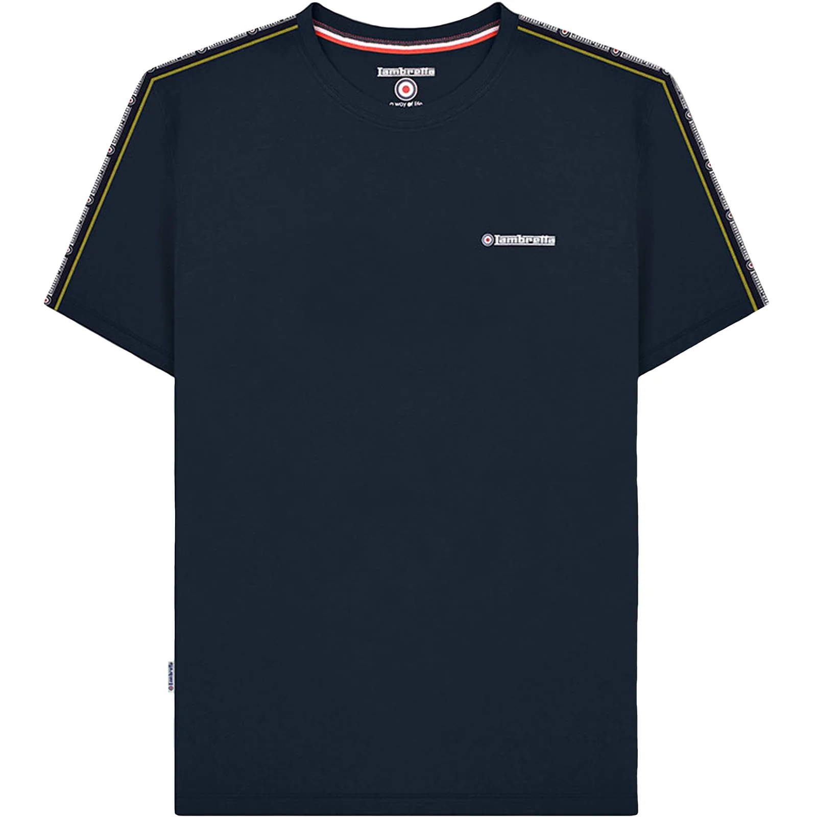 Lambretta Mens Taped Sleeve Cotton T-Shirt - Image 5