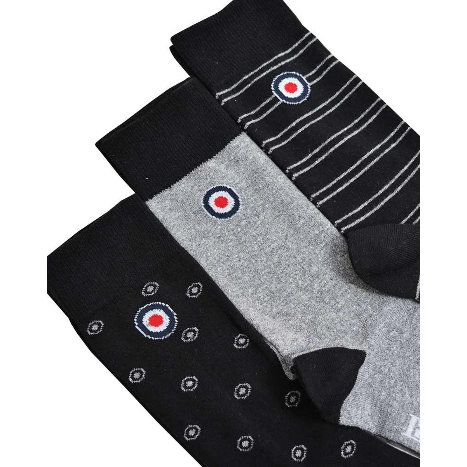 Lambretta Mens Target 3 Pack Crew Socks - Image 2