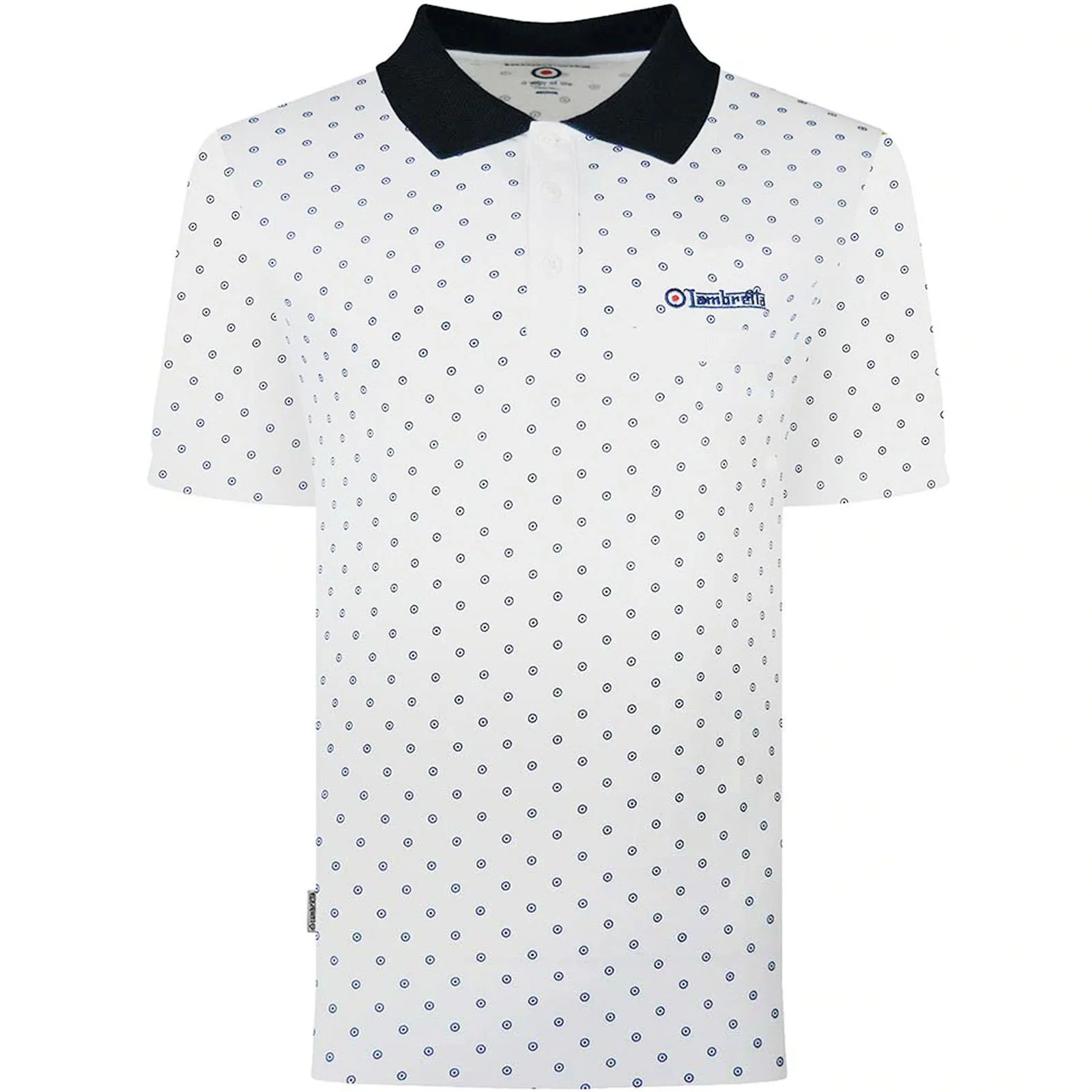 Lambretta Mens Target AOP Premium Short Sleeve Polo Shirt - Image 4