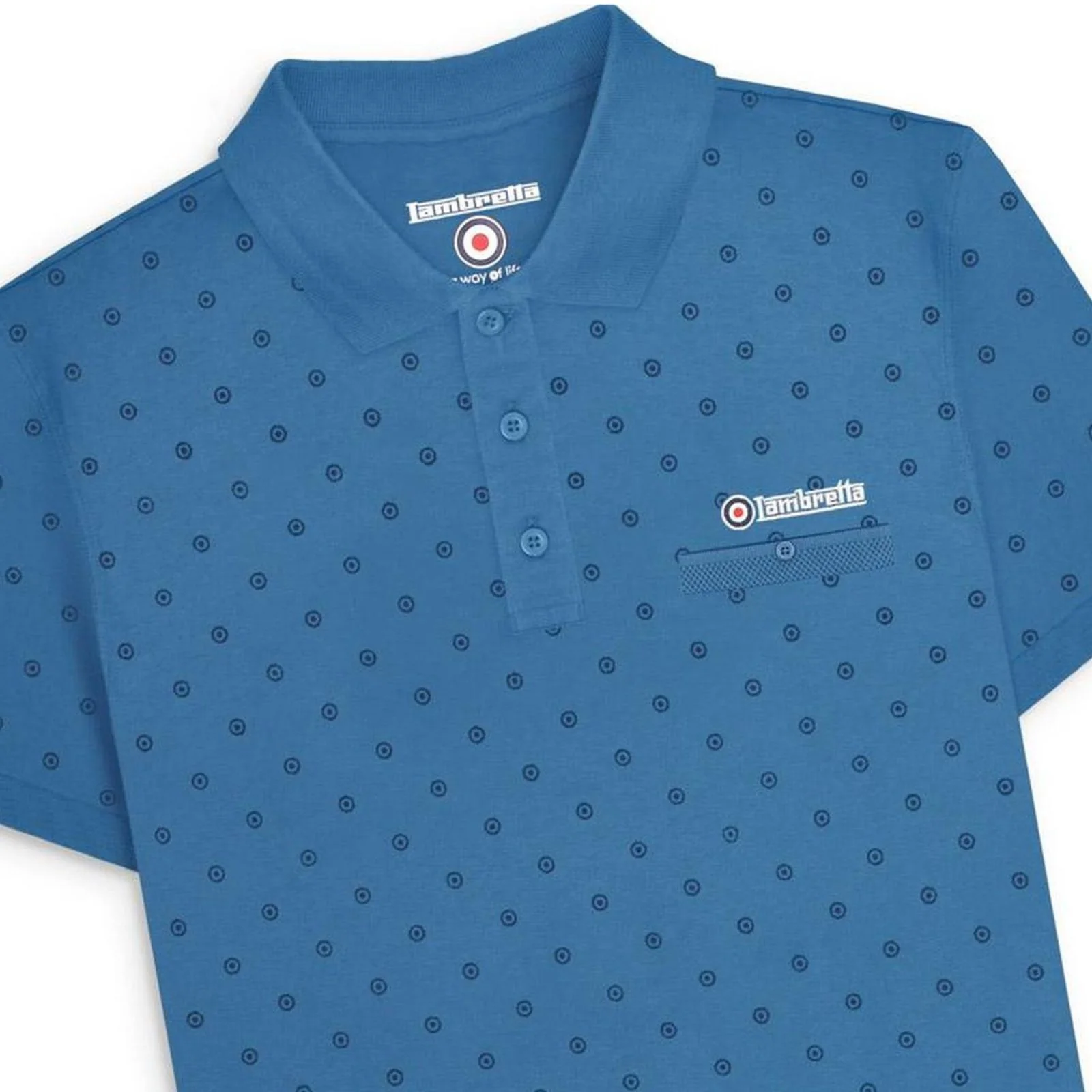 Lambretta Mens Target Premium Big & Tall Polo Shirt - Image 3