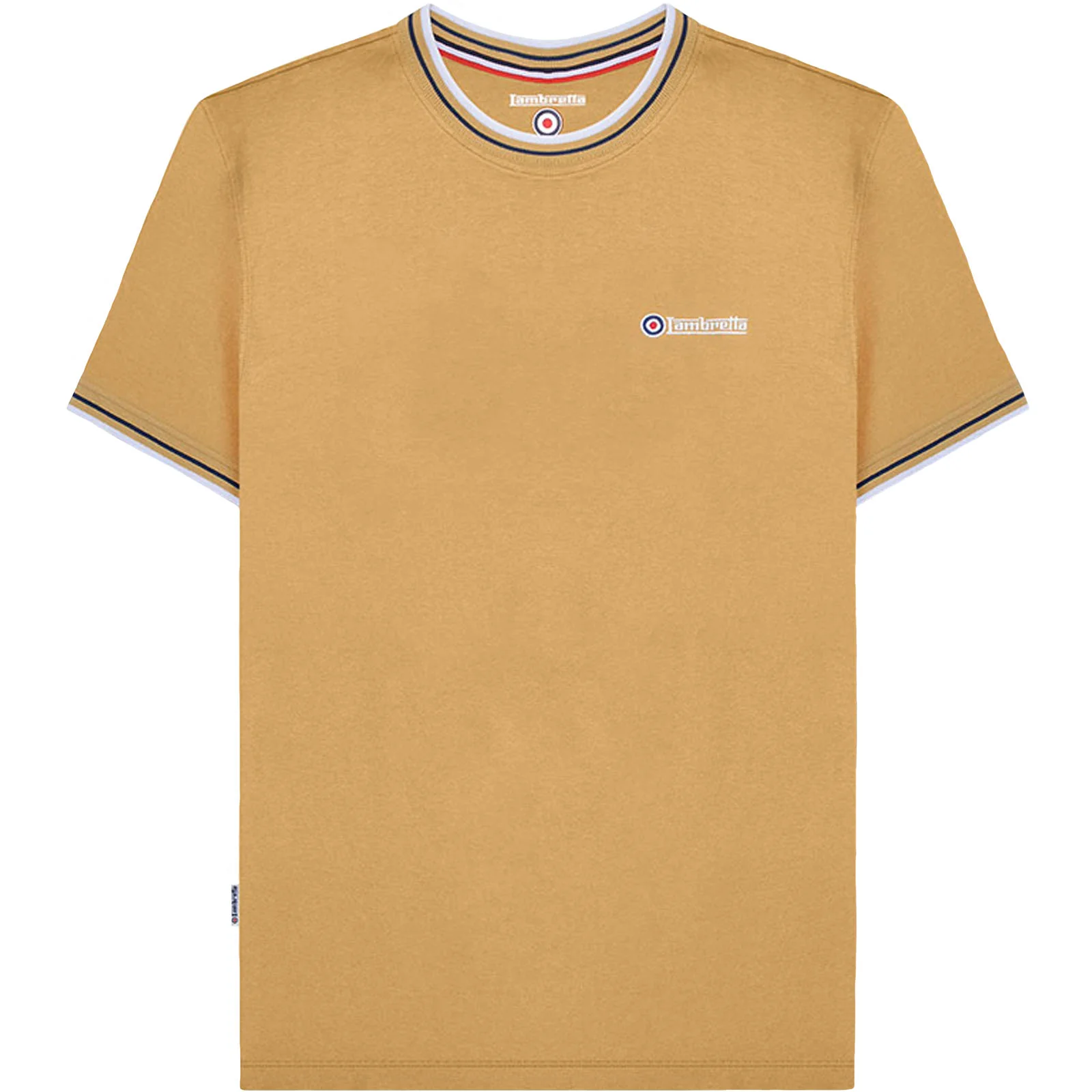 Lambretta Mens Tipped Pique Cotton T-Shirt - Image 4