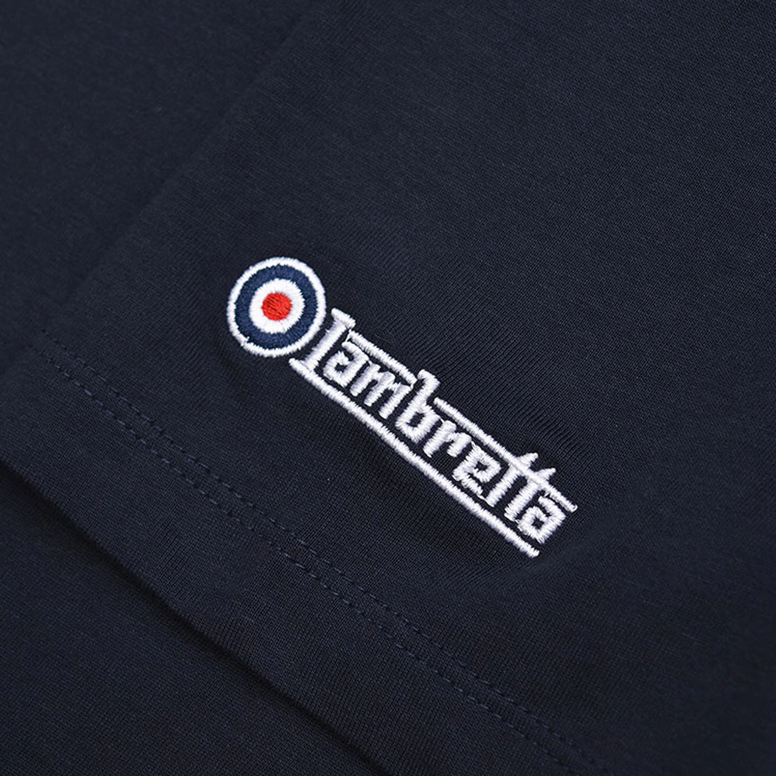 Lambretta Mens Title Text Short Sleeve Crew Neck Cotton T-Shirt - Image 6