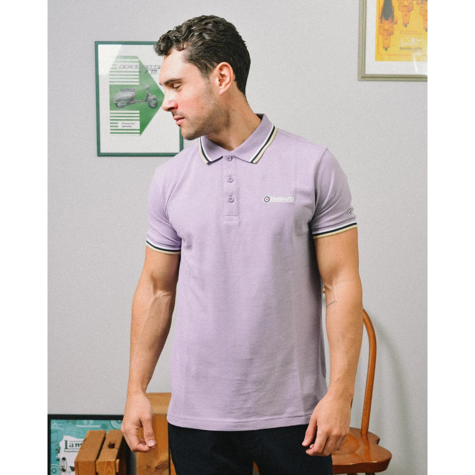 Lambretta Mens Triple Tipped Polo Shirt - Image 30