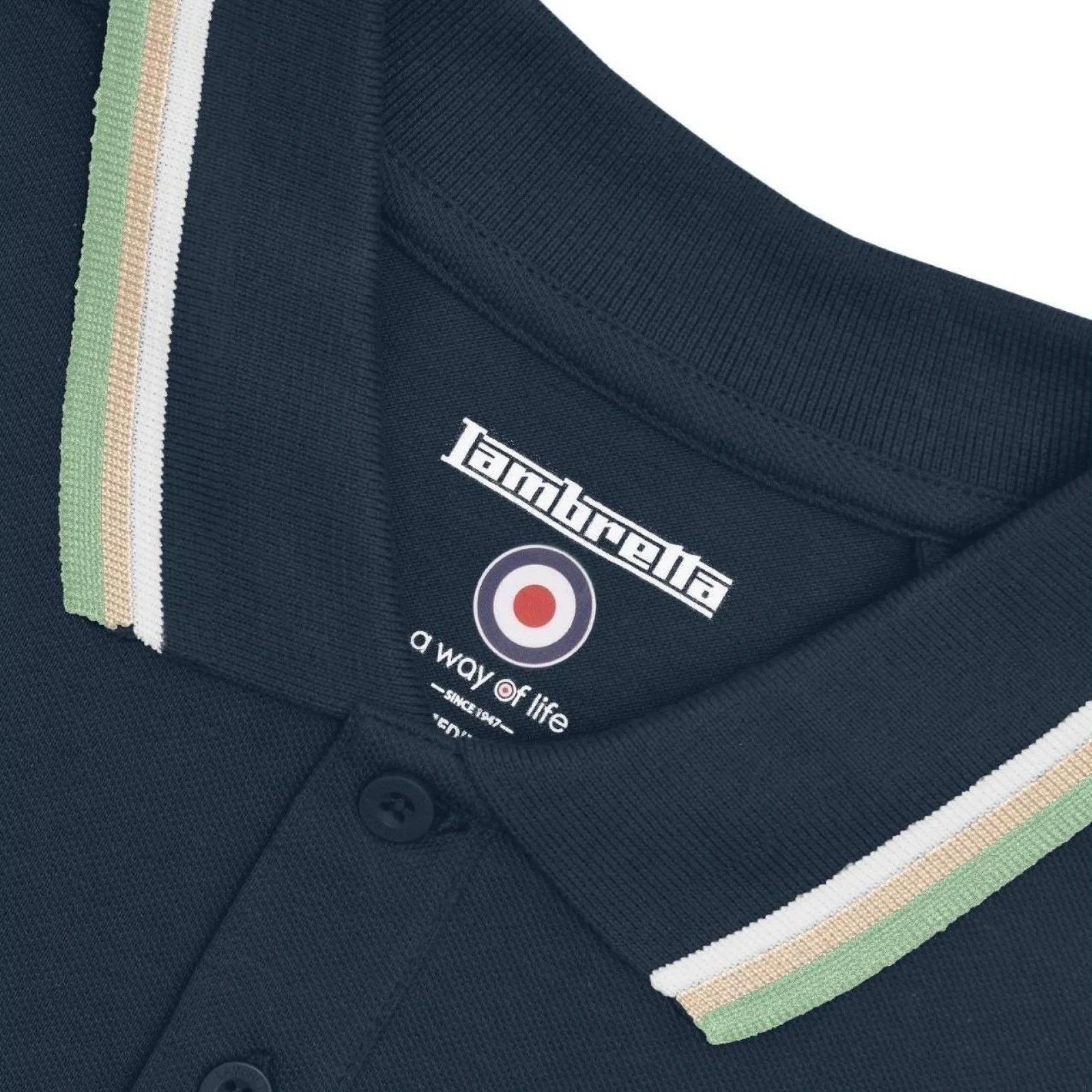 Lambretta Mens Triple Tipped Polo Shirt - Image 59