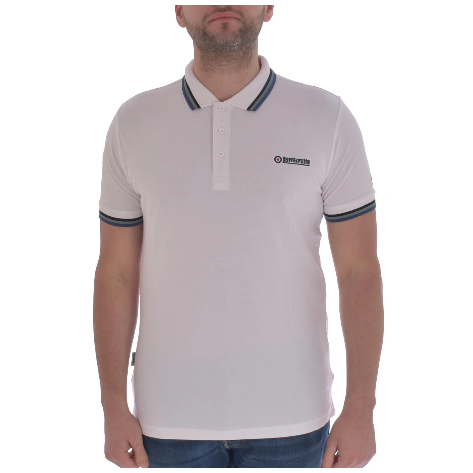 Lambretta Mens Triple Tipped Retro Polo Shirt - Image 2