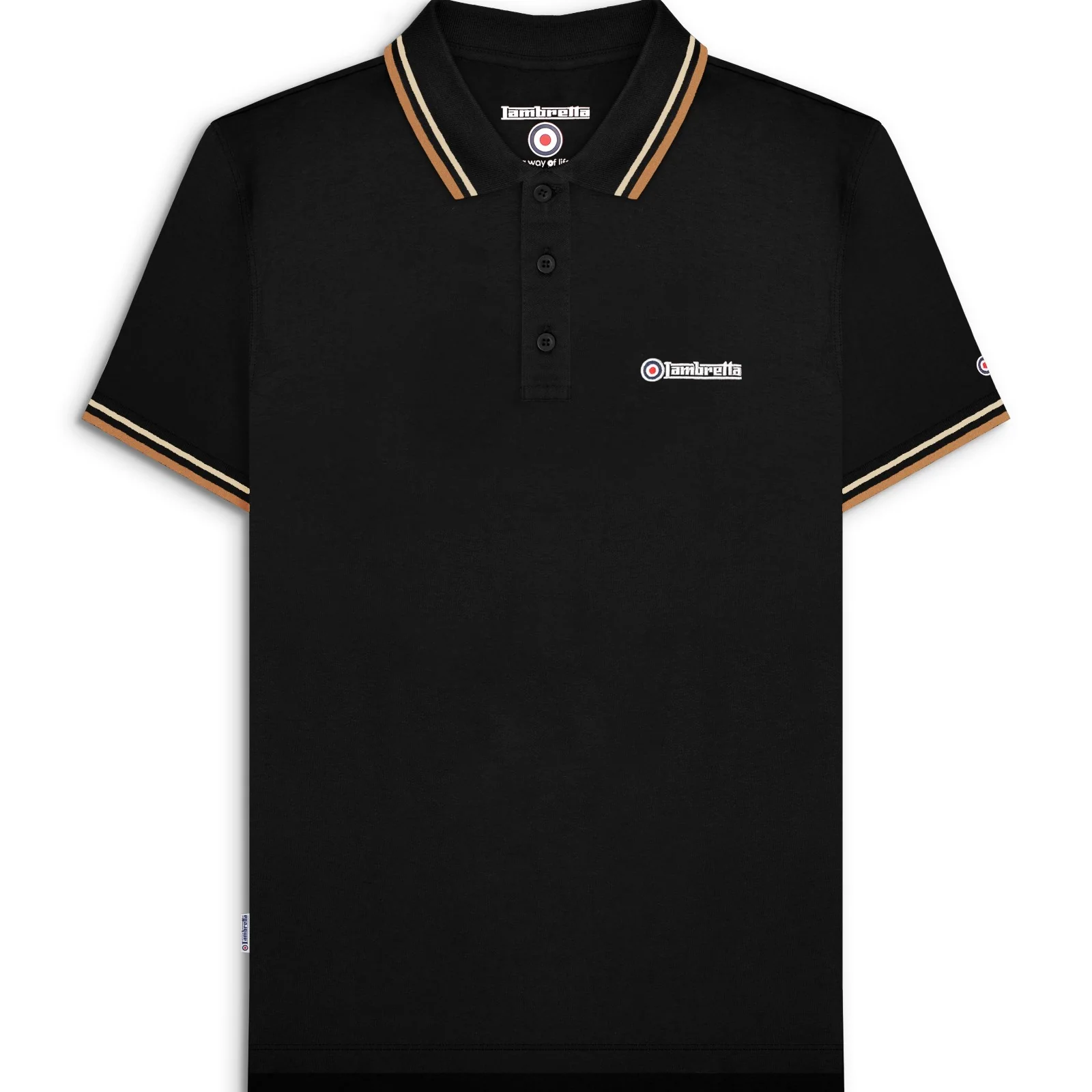 Lambretta Mens Twin Tipped Cotton Polo Shirt - Image 10