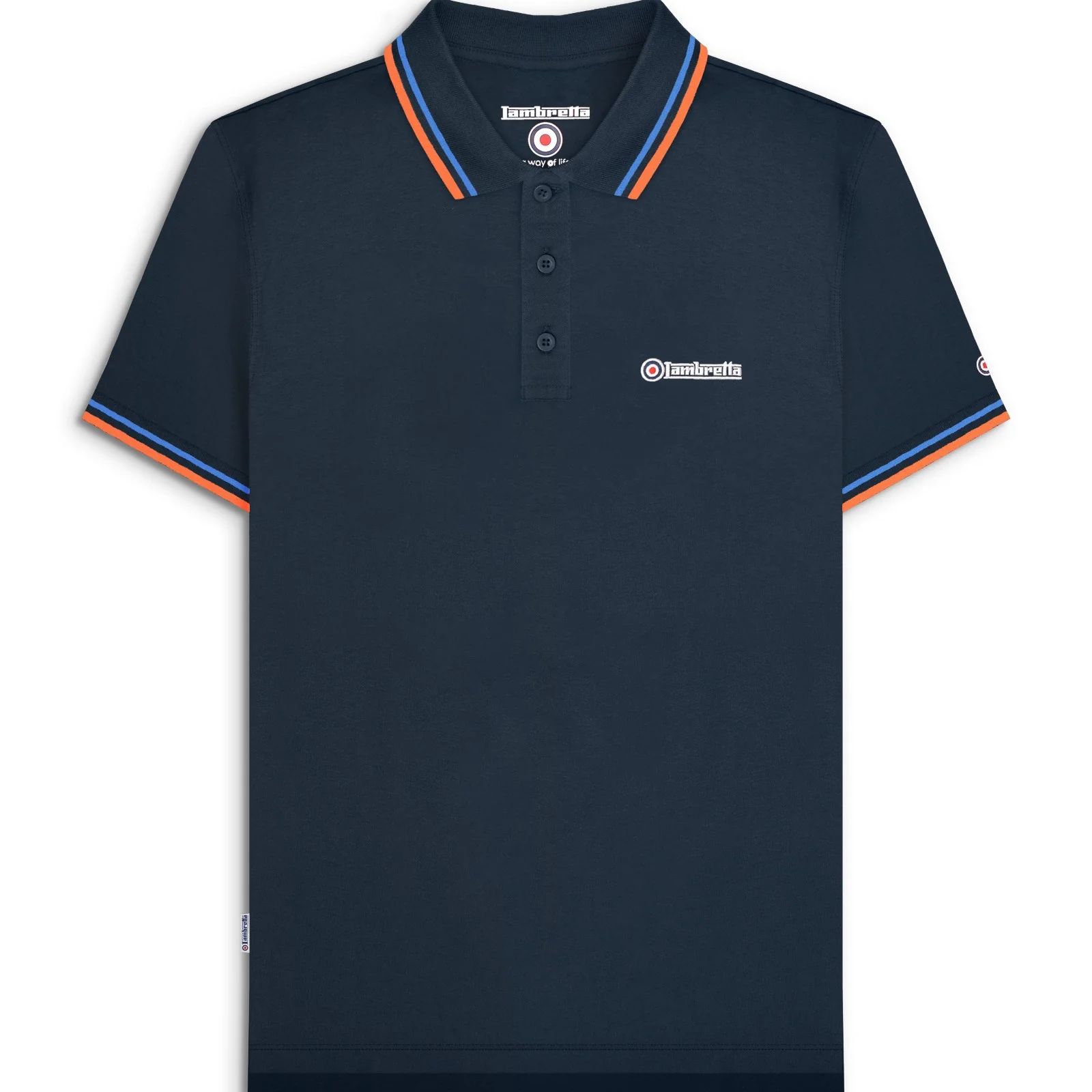 Lambretta Mens Twin Tipped Cotton Polo Shirt - Image 12