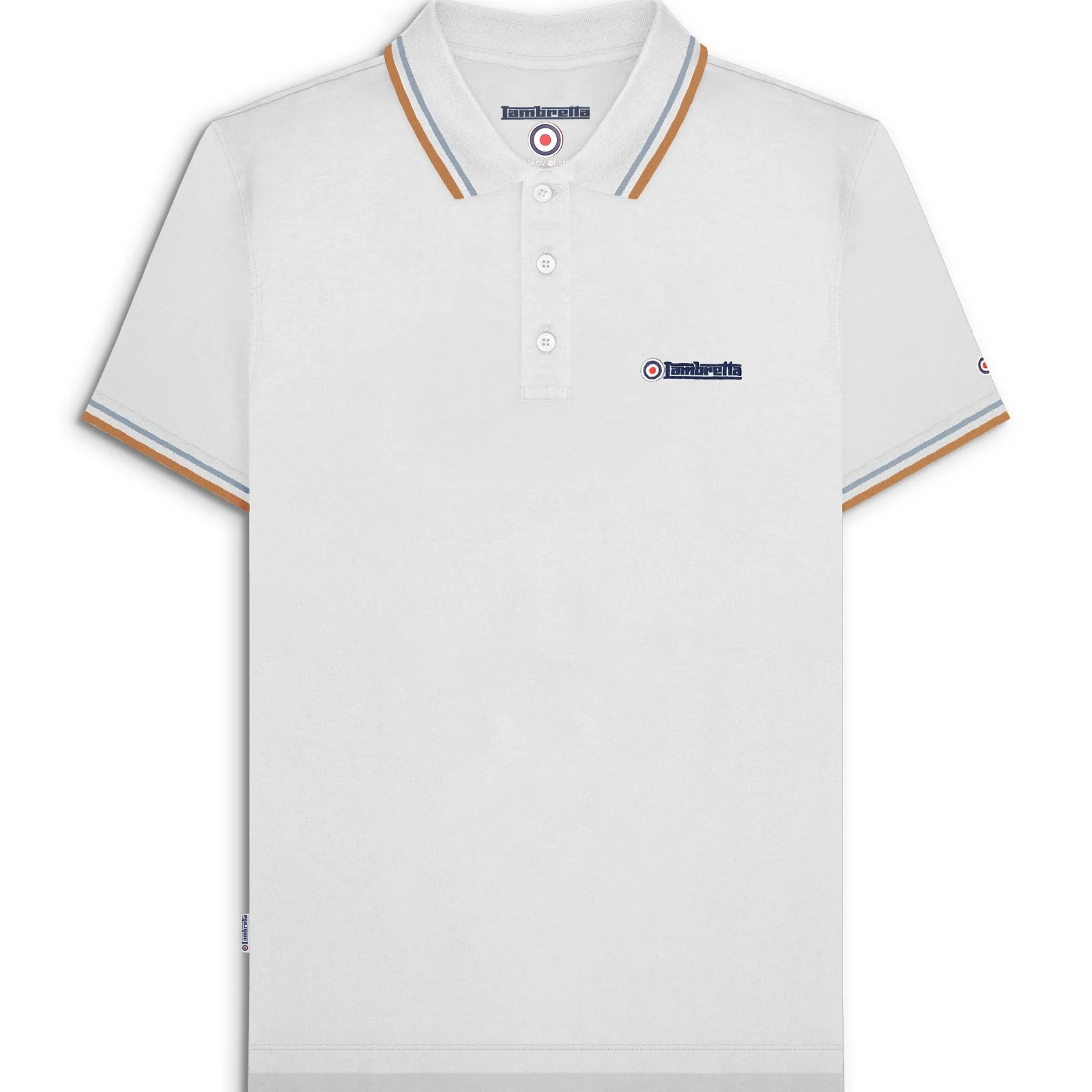 Lambretta Mens Twin Tipped Cotton Polo Shirt - Image 16