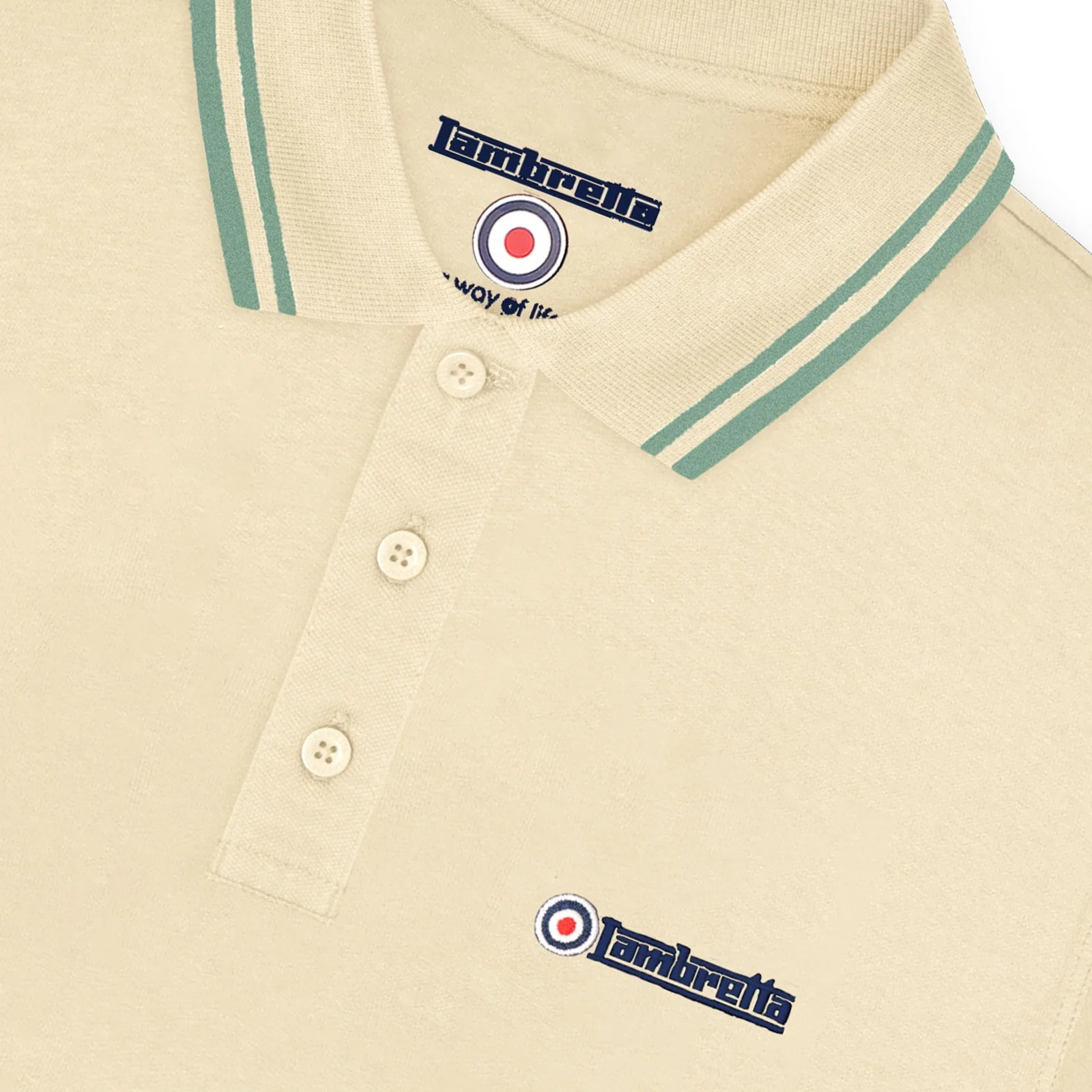 Lambretta Mens Twin Tipped Cotton Polo Shirt - Image 73