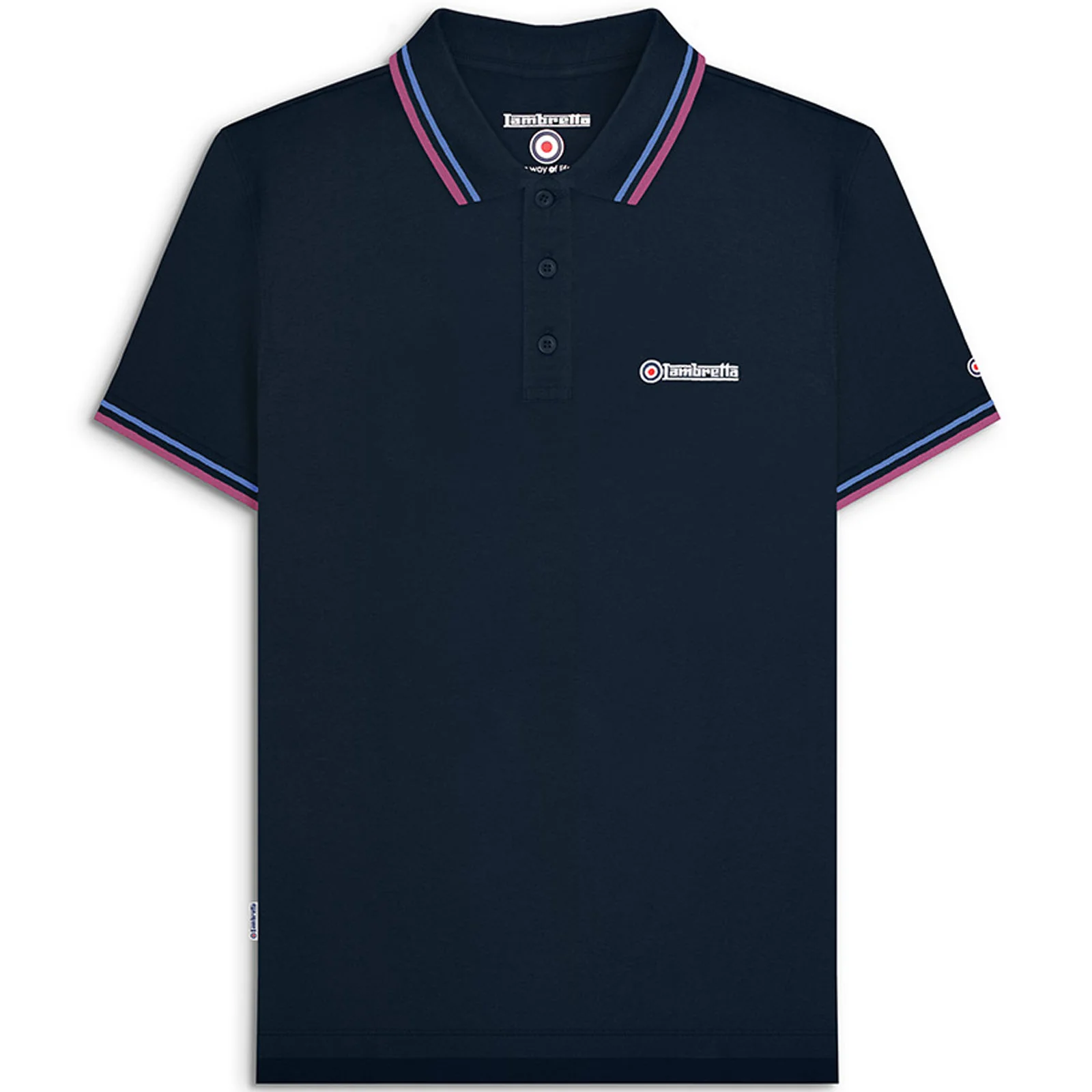 Lambretta Mens Twin Tipped Retro Polo Shirt - Image 7