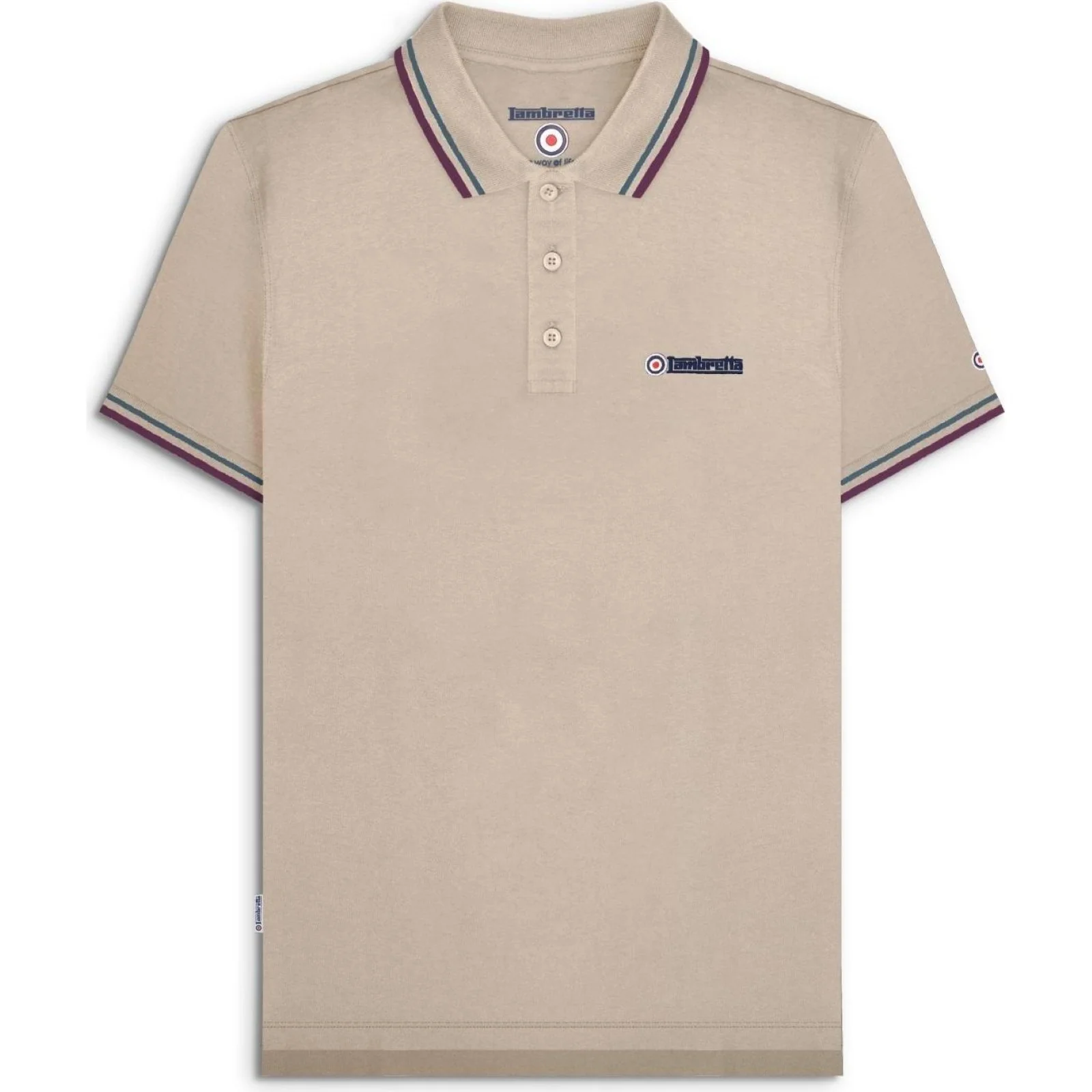 Lambretta Mens Twin Tipped Retro Polo Shirt - Image 20