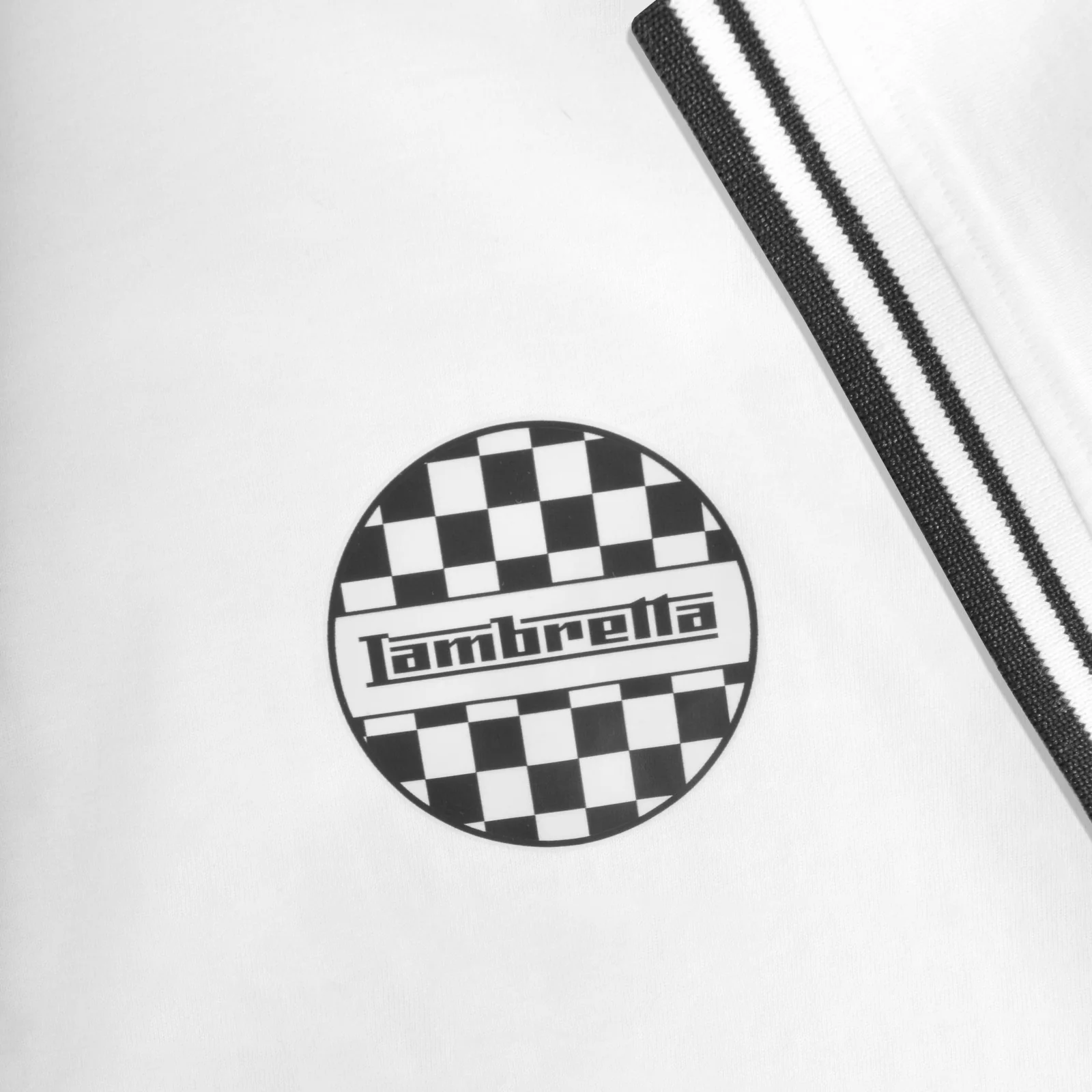 Lambretta Mens Two Tone Badge Short Sleeve Polo Shirt - Image 9