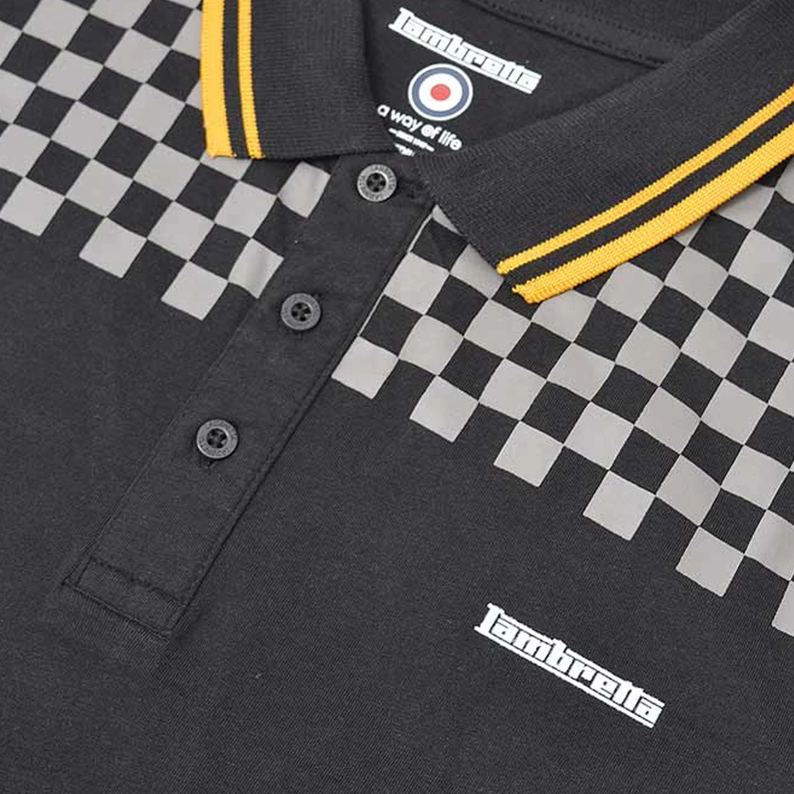 Lambretta Mens Two Tone Tipped Polo Shirt - Image 4