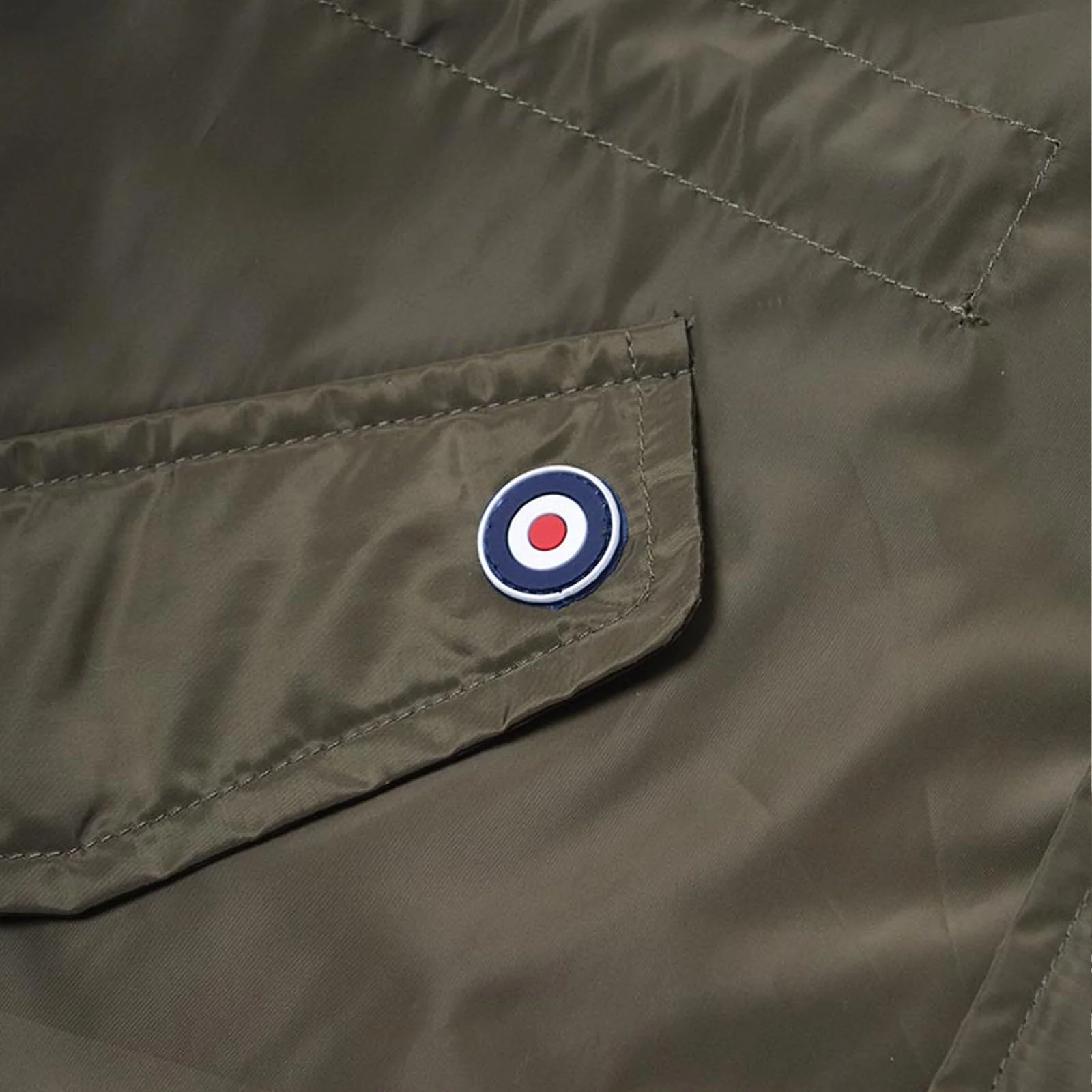 Lambretta Mens Utility Faux Fur Parka Jacket - Khaki - Image 6