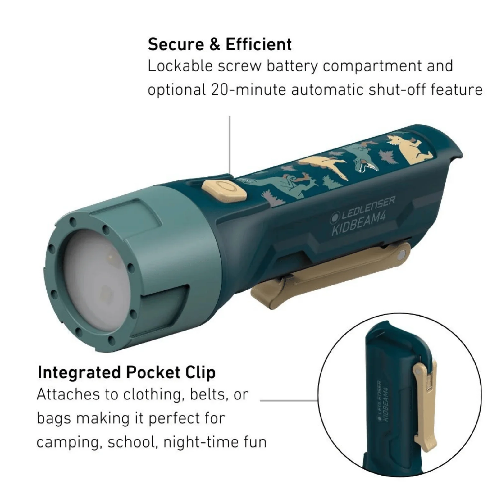 LedLenser KIDBEAM4 Torch (70lm) - Green - OS - Image 3