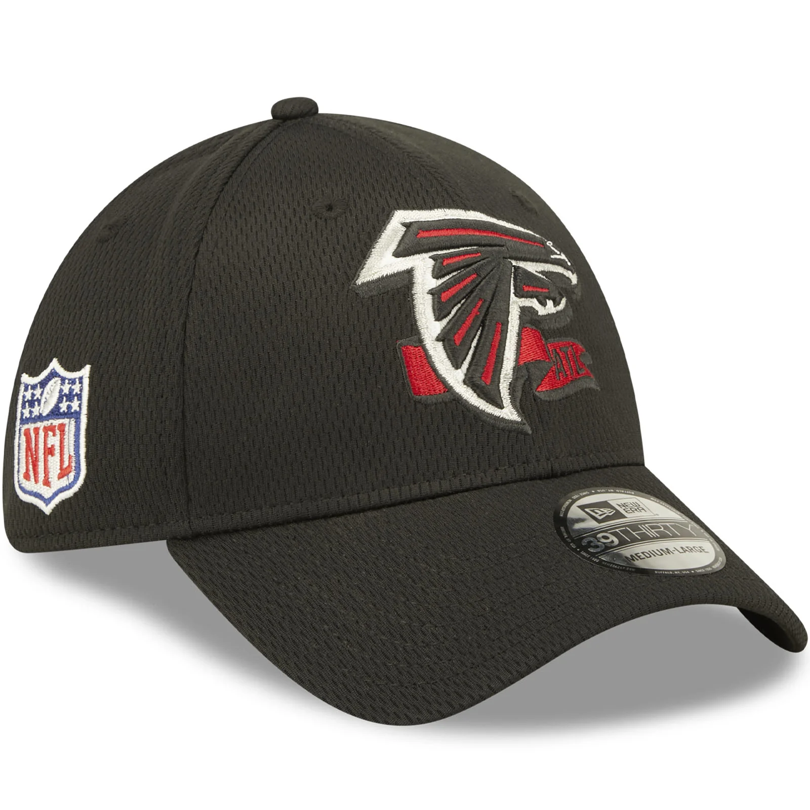 New Era Atlanta Falcons NFL 2022 Sideline 39THIRTY Baseball Cap - Black - Image 3