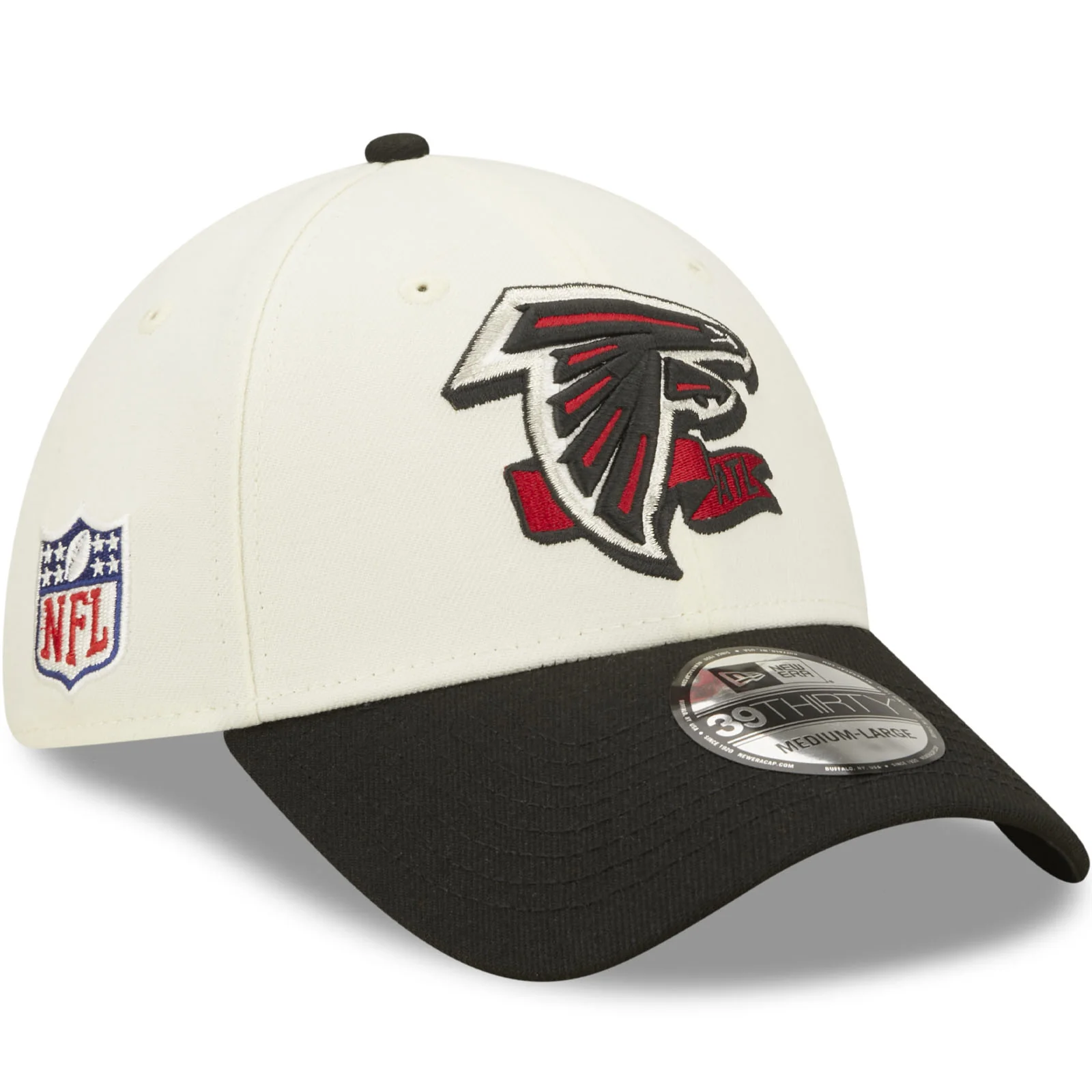 New Era Atlanta Falcons NFL 39THIRTY Sideline 2022 Baseball Cap - White - Image 3