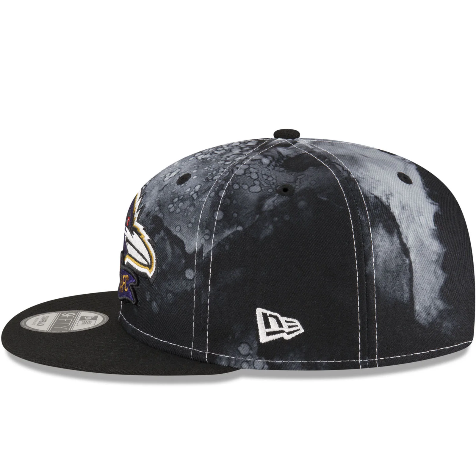 New Era Baltimore Ravens NFL 2022 Sideline Ink 9FIFTY Baseball Cap - Black - Image 5