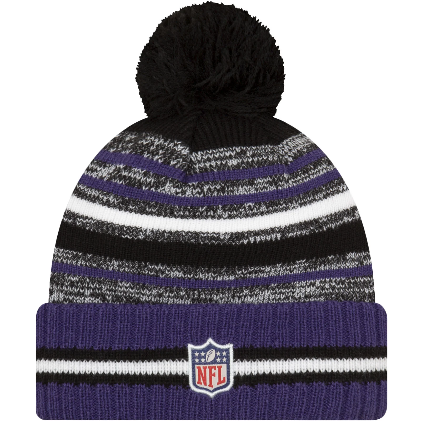 New Era Baltimore Ravens NFL Sideline 2021 Bobble Hat - Purple - Image 2