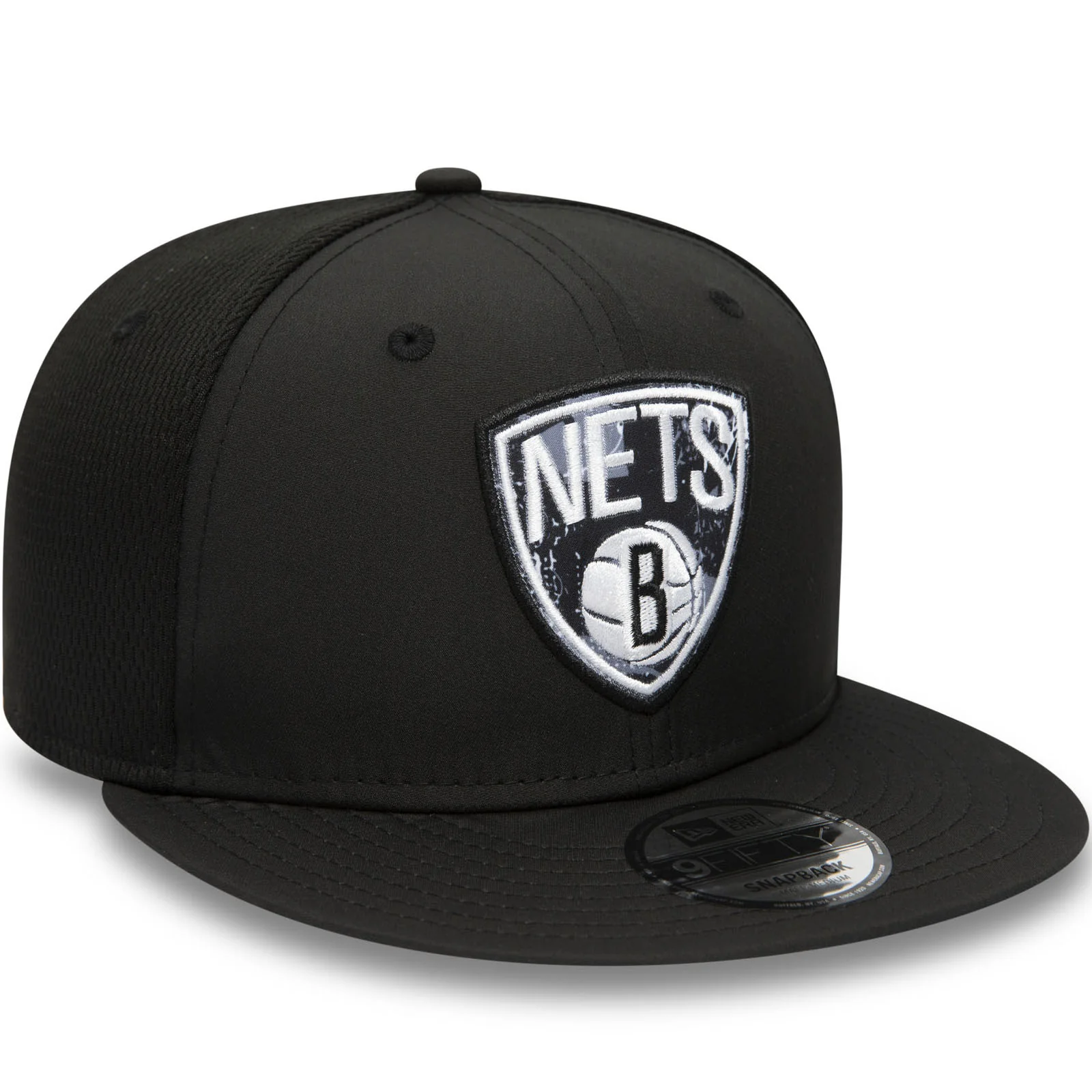 New Era Brooklyn Nets Print Infill 9FIFTY Snapback Cap  - Black - Image 3