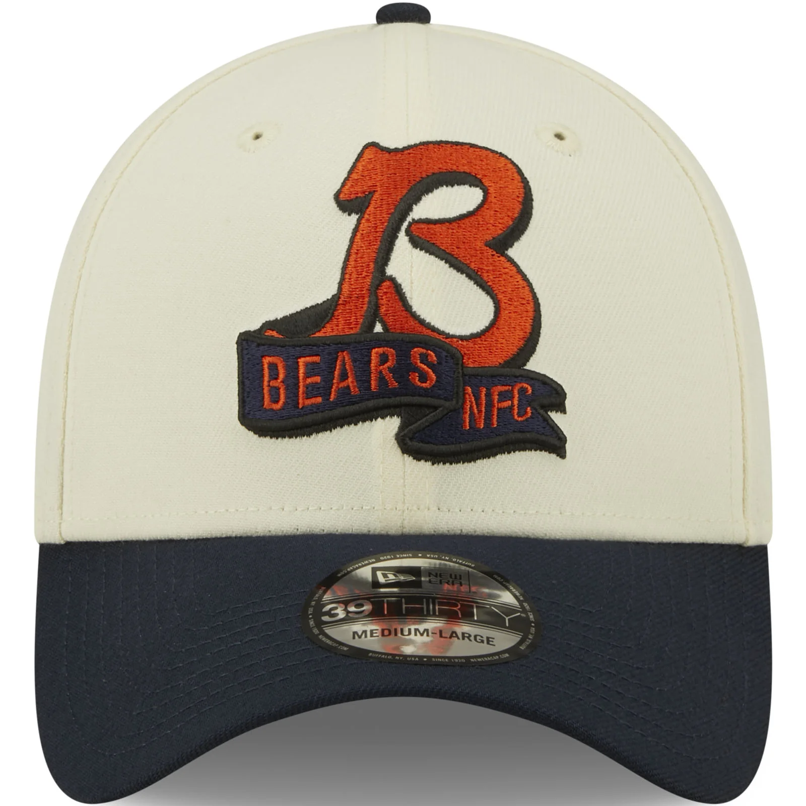 New Era Chicago Bears NFL 2022 Sideline 39THIRTY Baseball Cap - Cream - Image 4