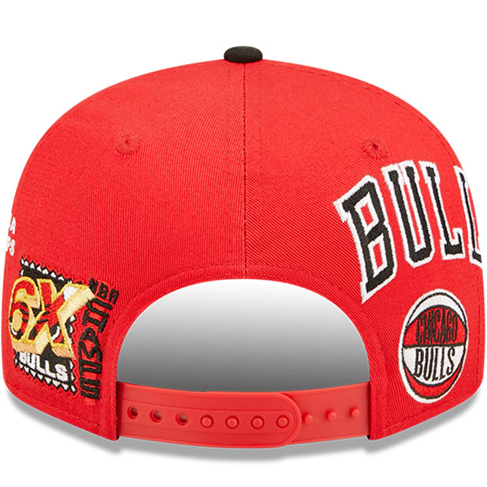 New Era Chicago Bulls 9FIFTY All Over Patch Snapback Cap - Red - Image 2