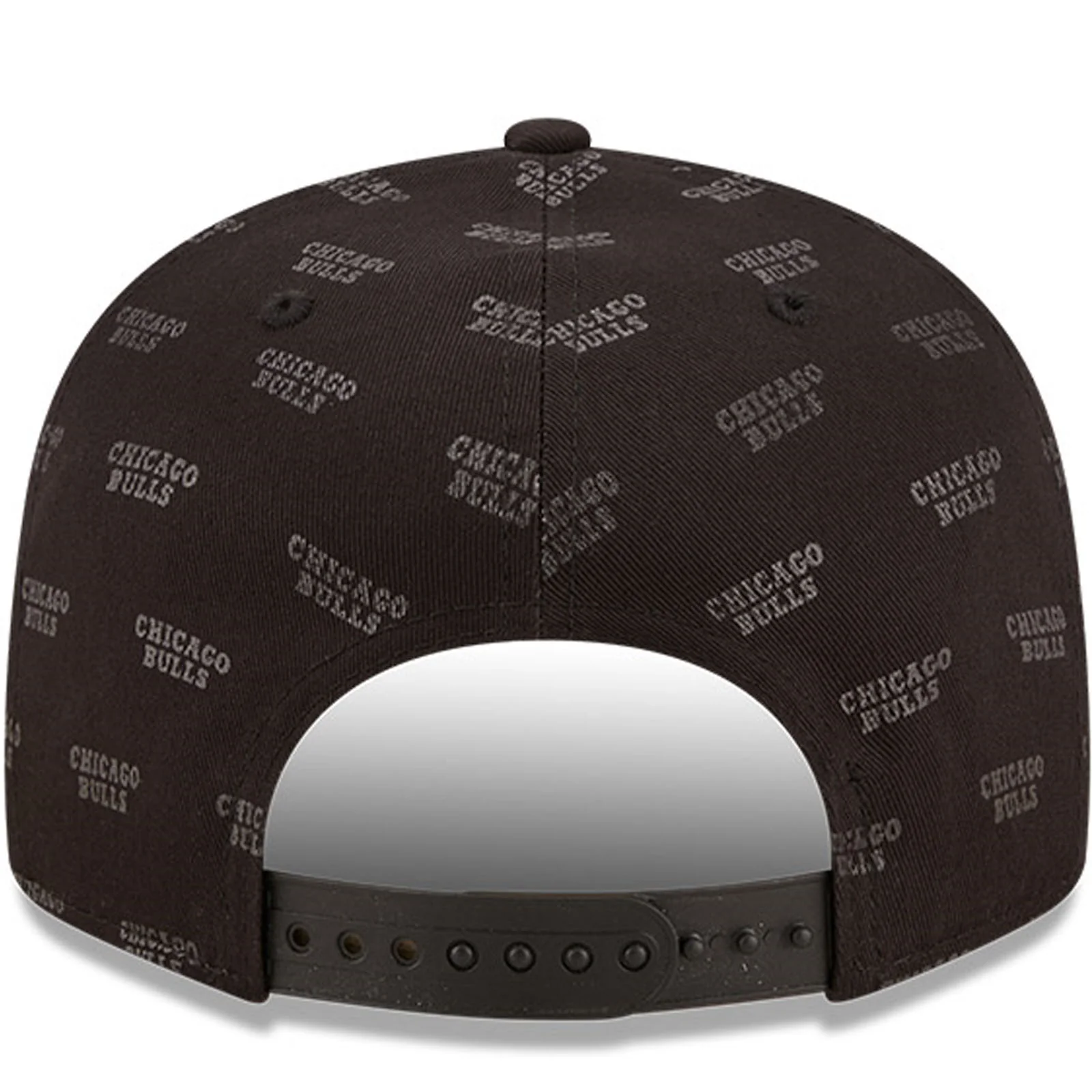 New Era Chicago Bulls NBA 9FIFTY Monogram AOP Baseball Cap - Black - Image 2