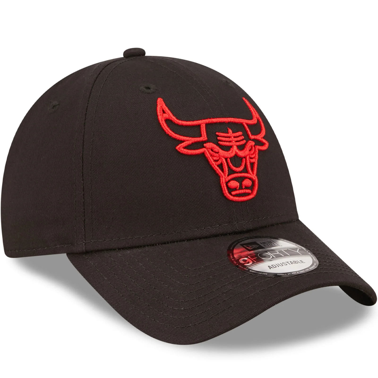 New Era Chicago Bulls Neon Outline 9FORTY Cap - Black - Image 3