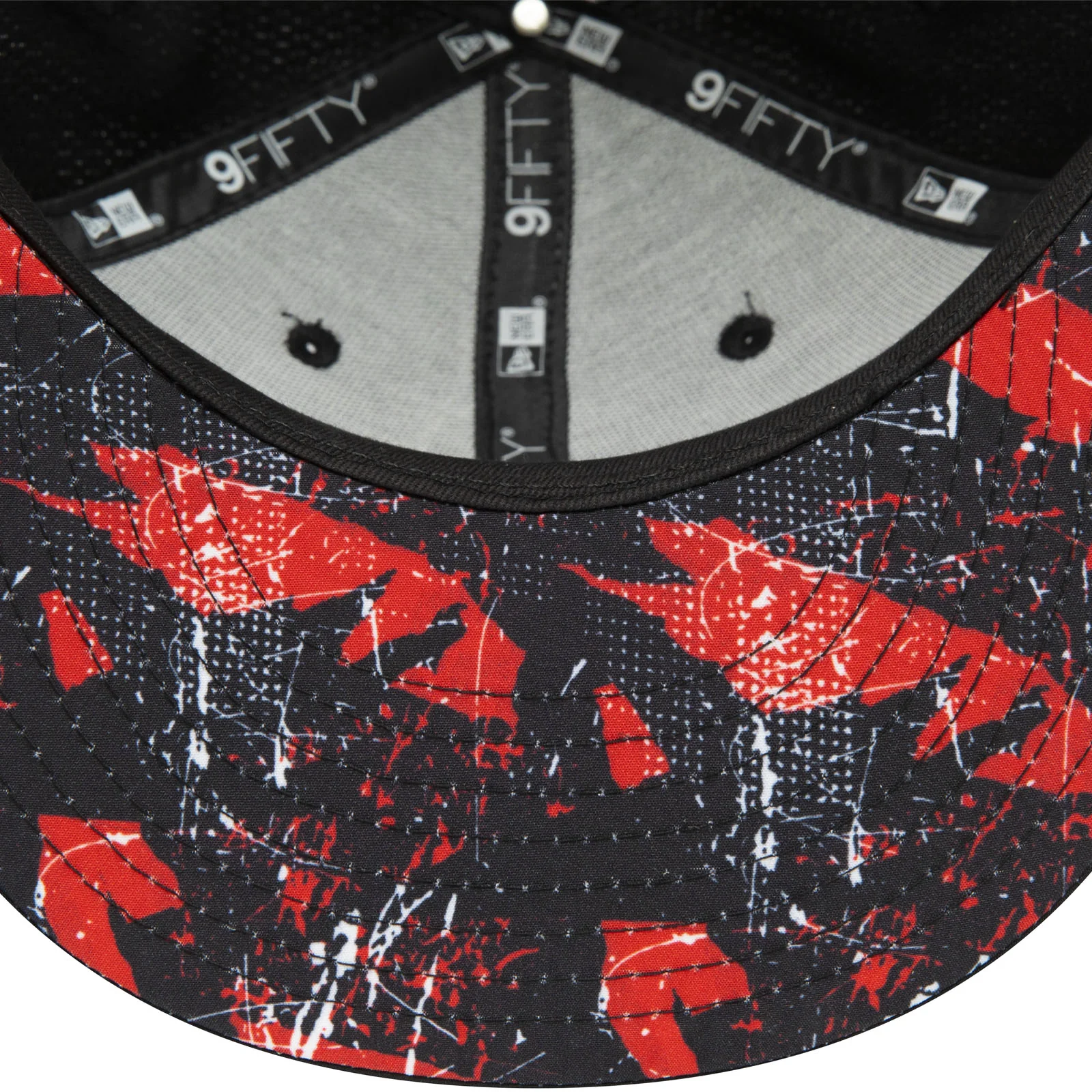 New Era Chicago Bulls Print Infill 9FIFTY Snapback Cap  - Black - Image 5